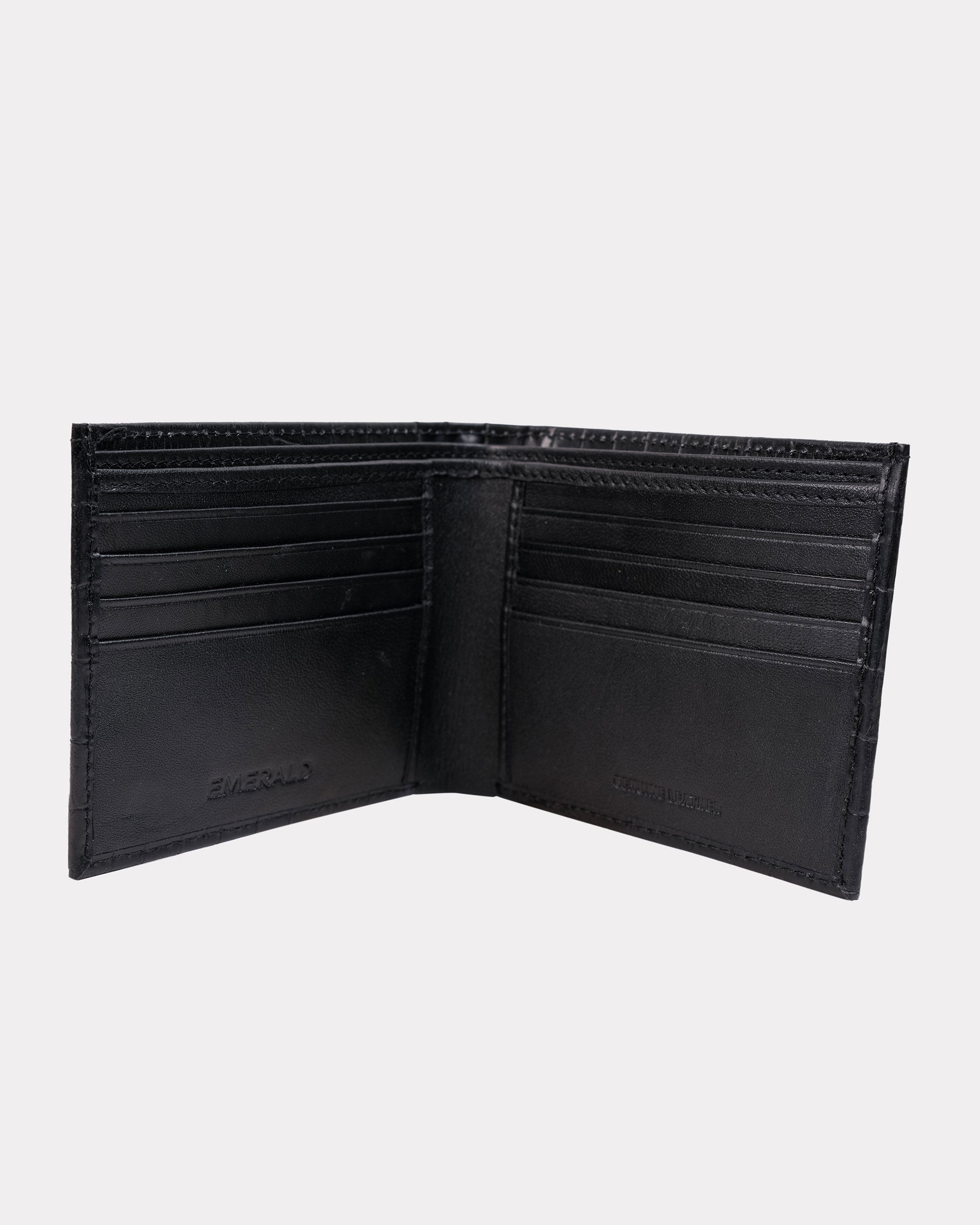 Emerald Bi-Fold Wallet - Black