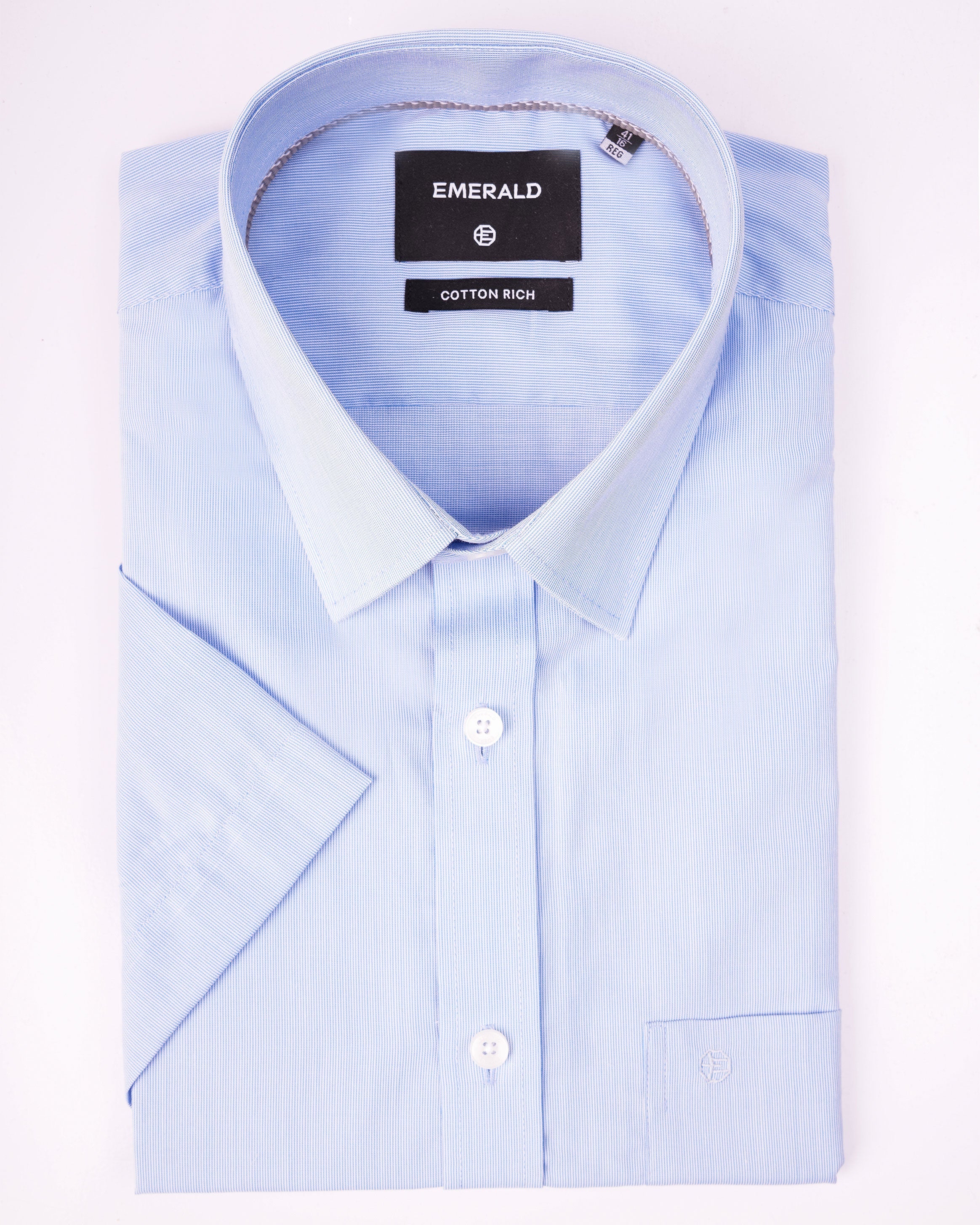 Emerald Corporate Pique Dobby Regular Fit - Cashmere Blue