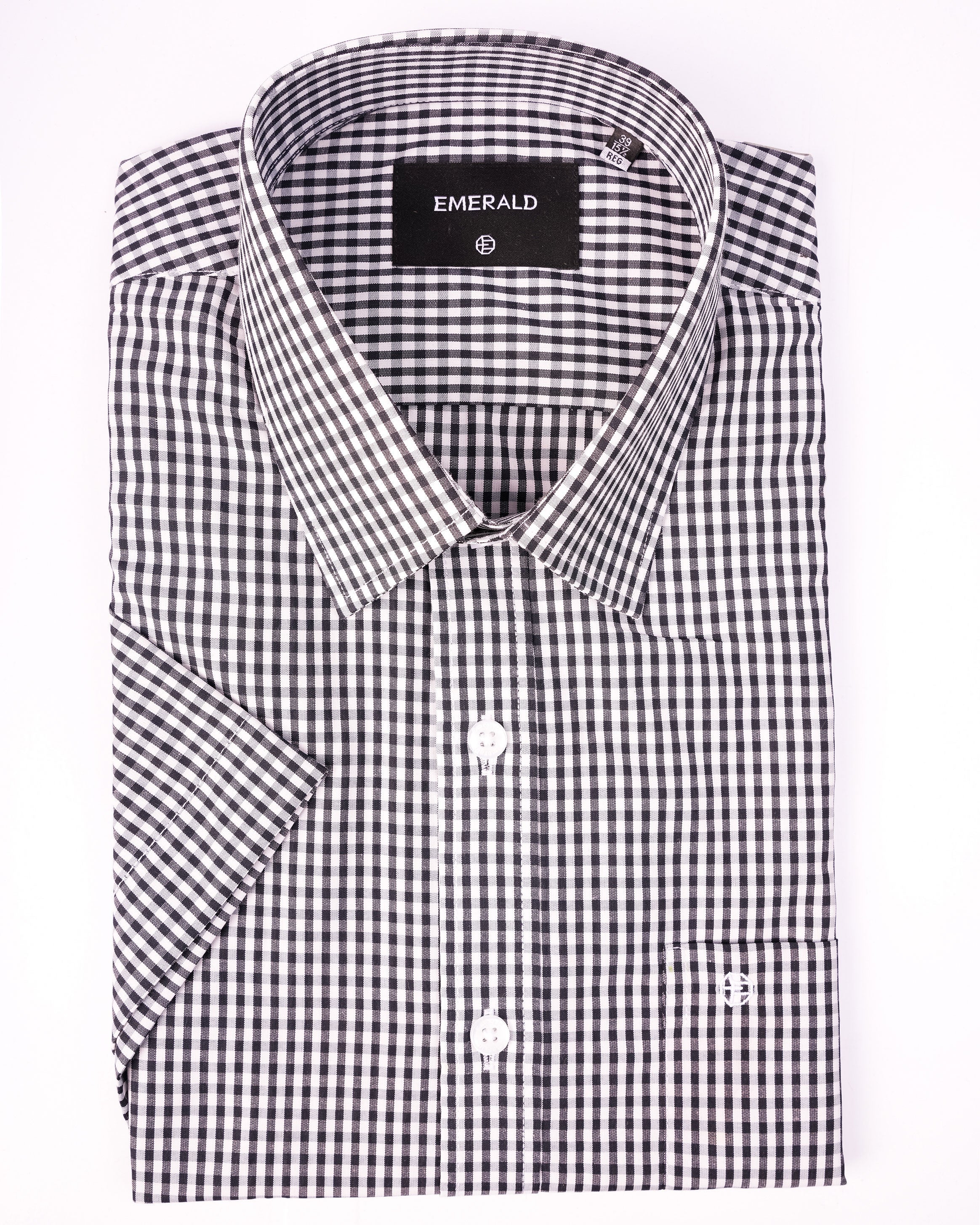 Emerald Formal Checks Regular Fit - Black