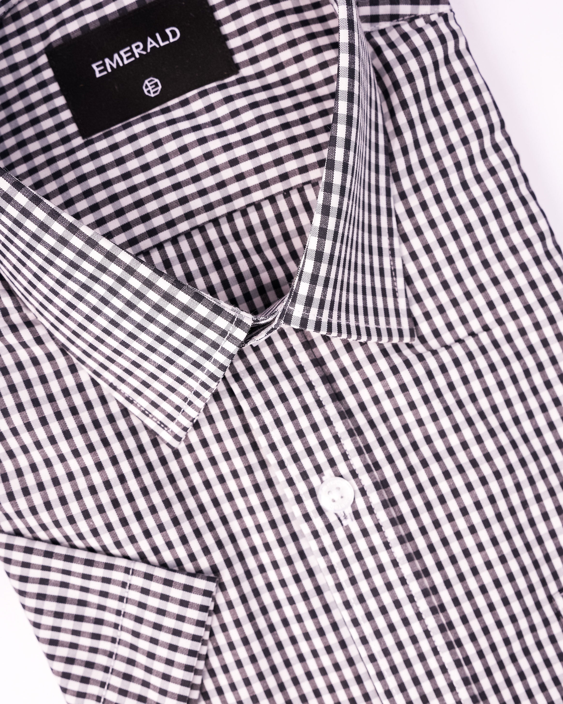 Emerald Formal Checks Regular Fit - Black