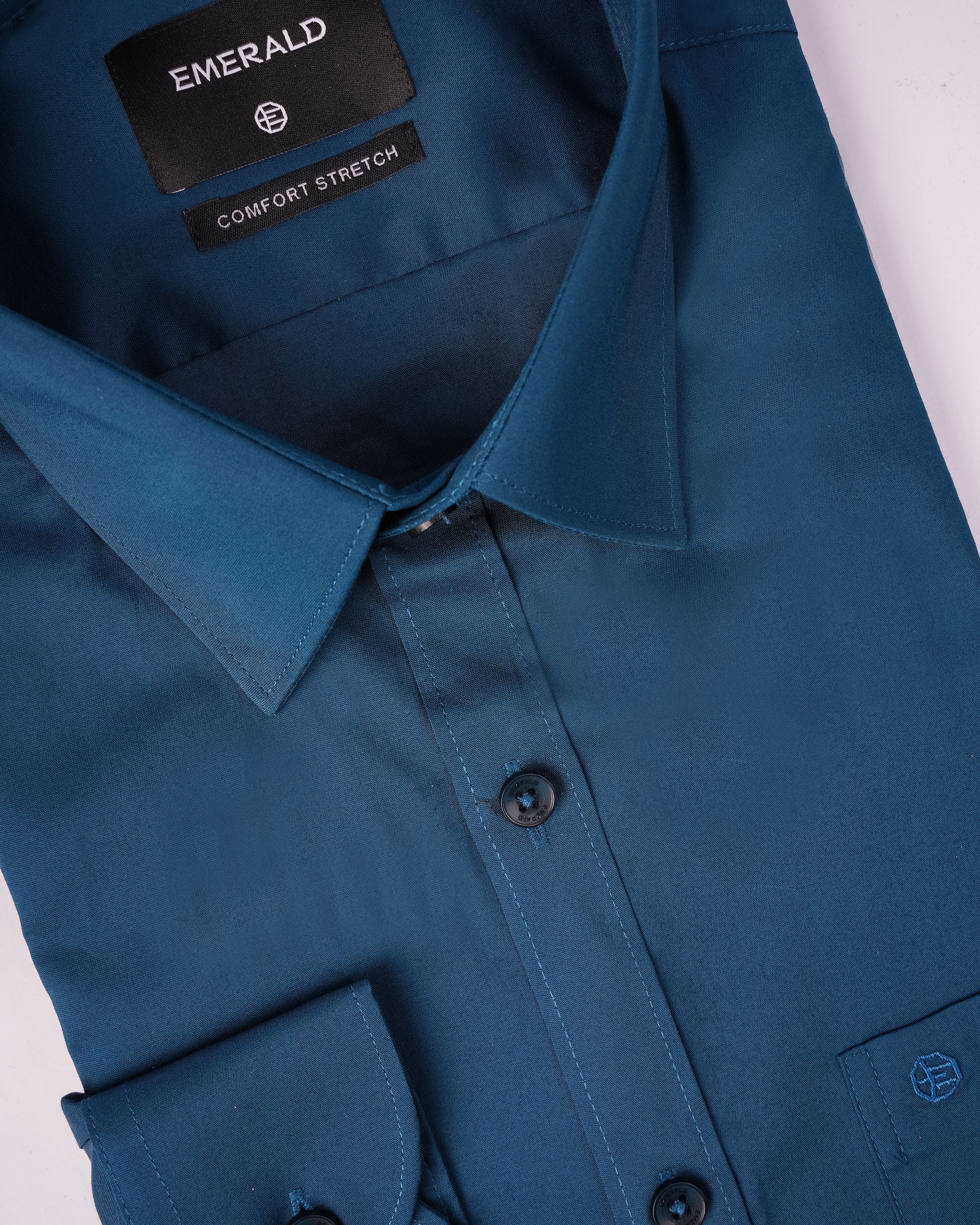 Emerald Formal Dark Plain Slim Fit - Colonial Blue