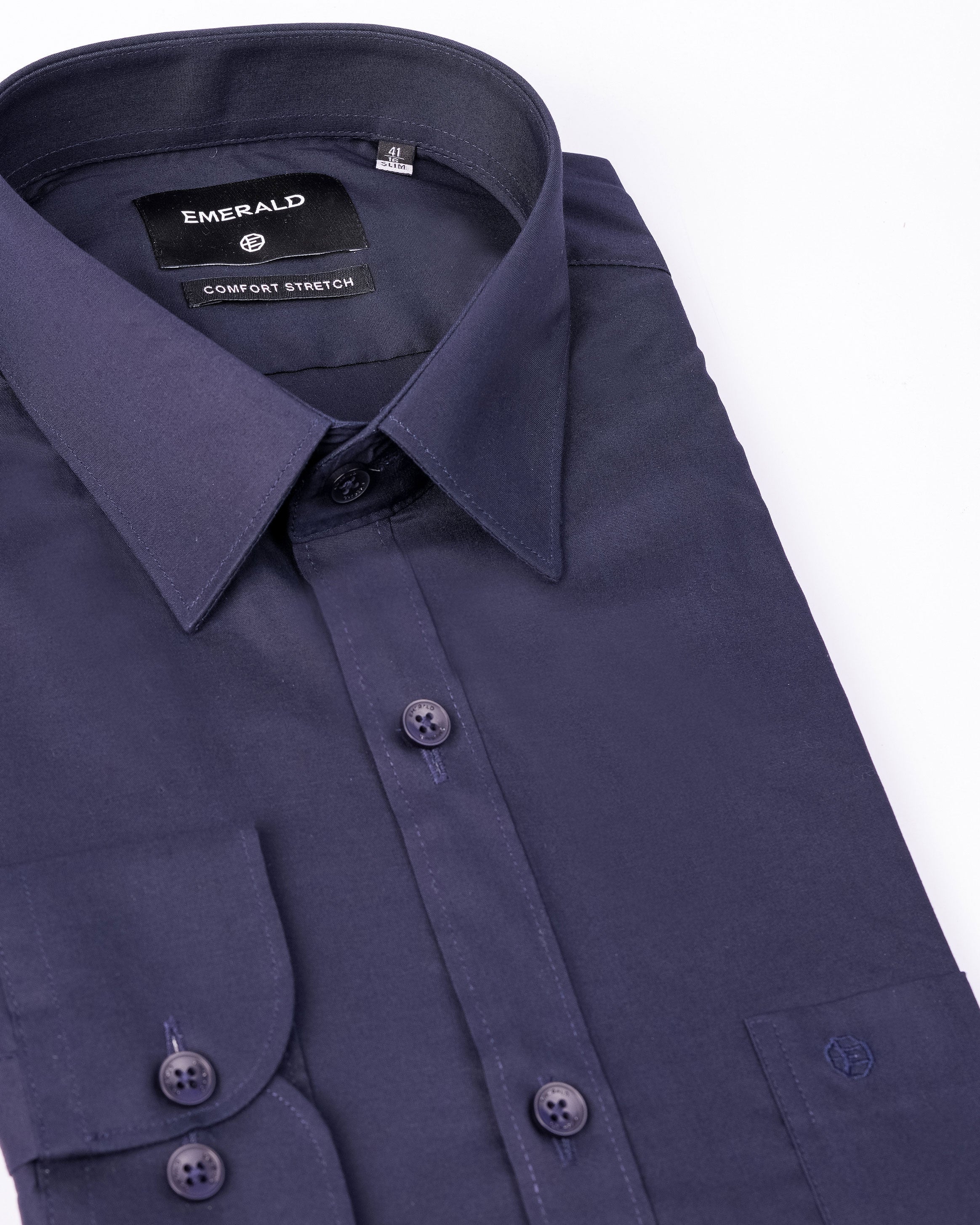 Emerald Formal Dark Plain Slim Fit - Dark Denim