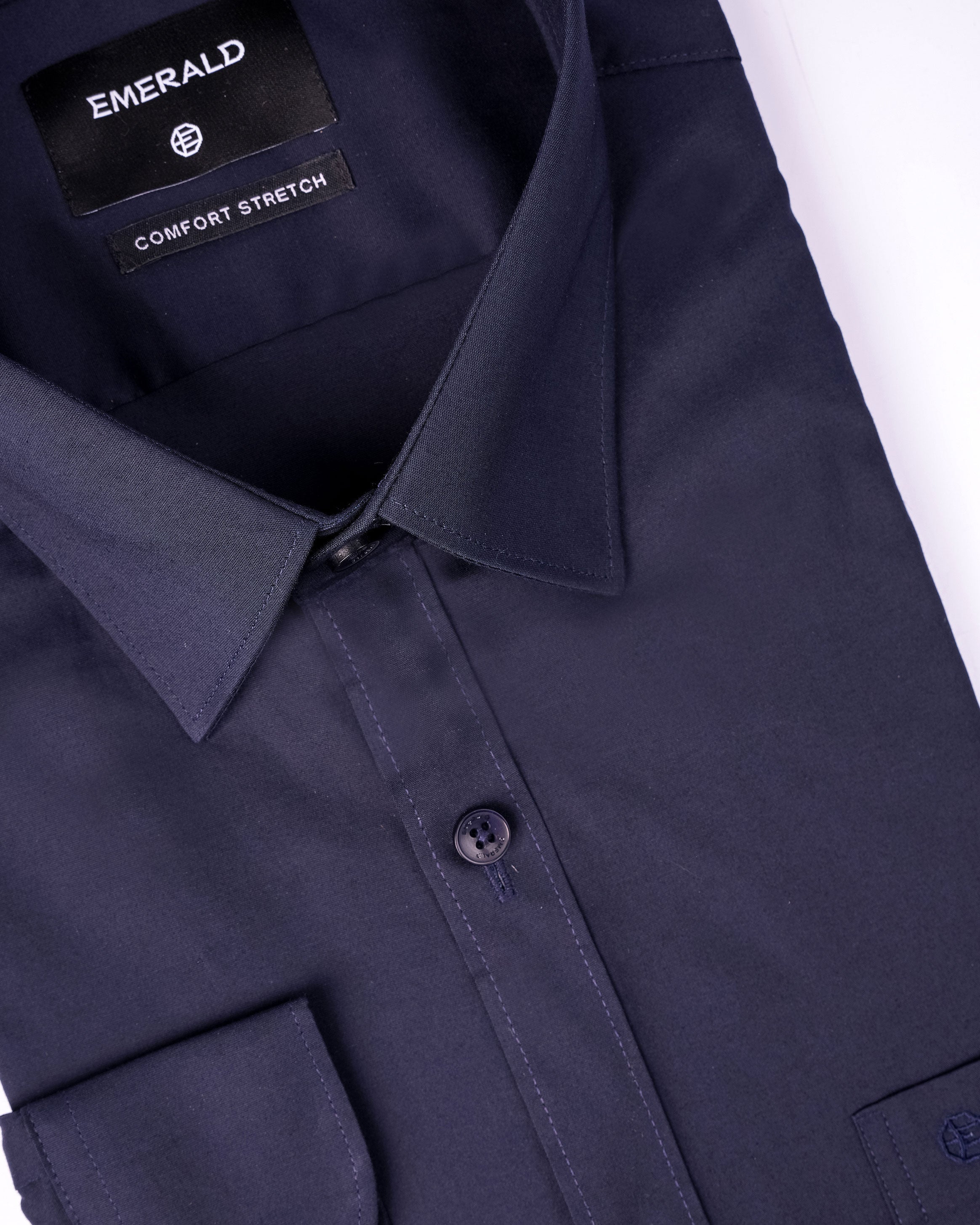 Emerald Formal Dark Plain Slim Fit - Dark Denim