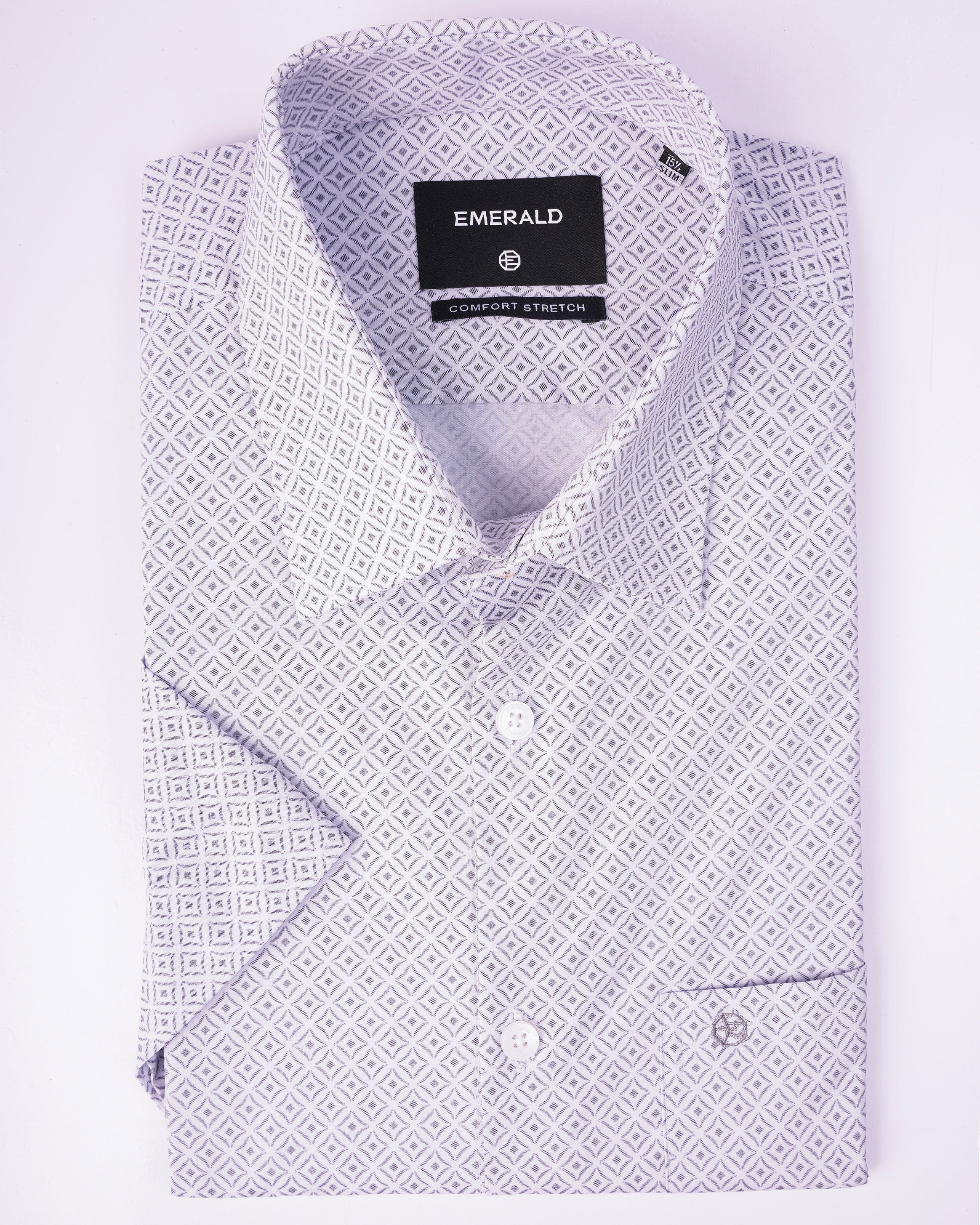 Emerald Formal Printed Slim Fit - Charcoal