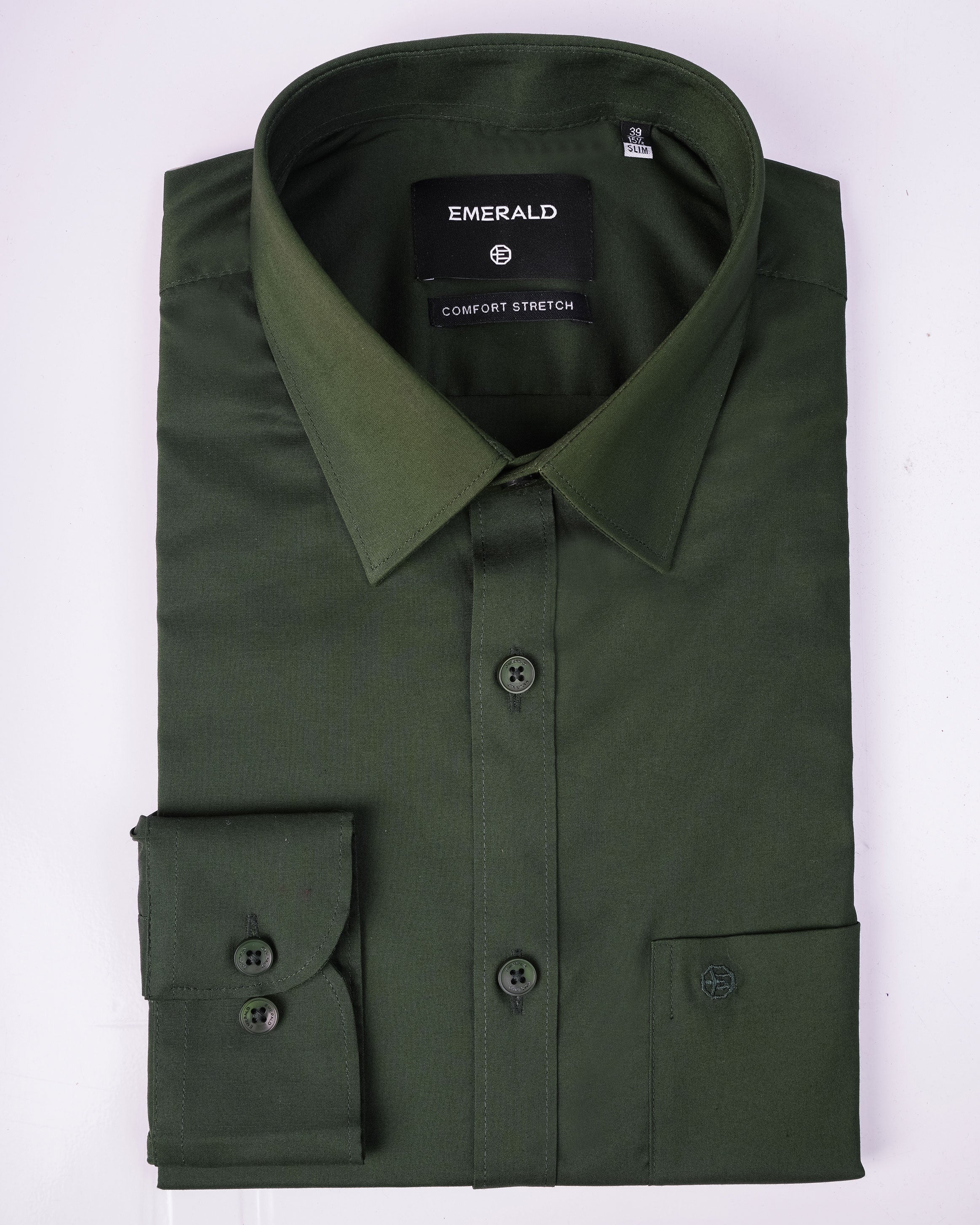 Emerald Formal Dark Plain Slim Fit - Posy Green