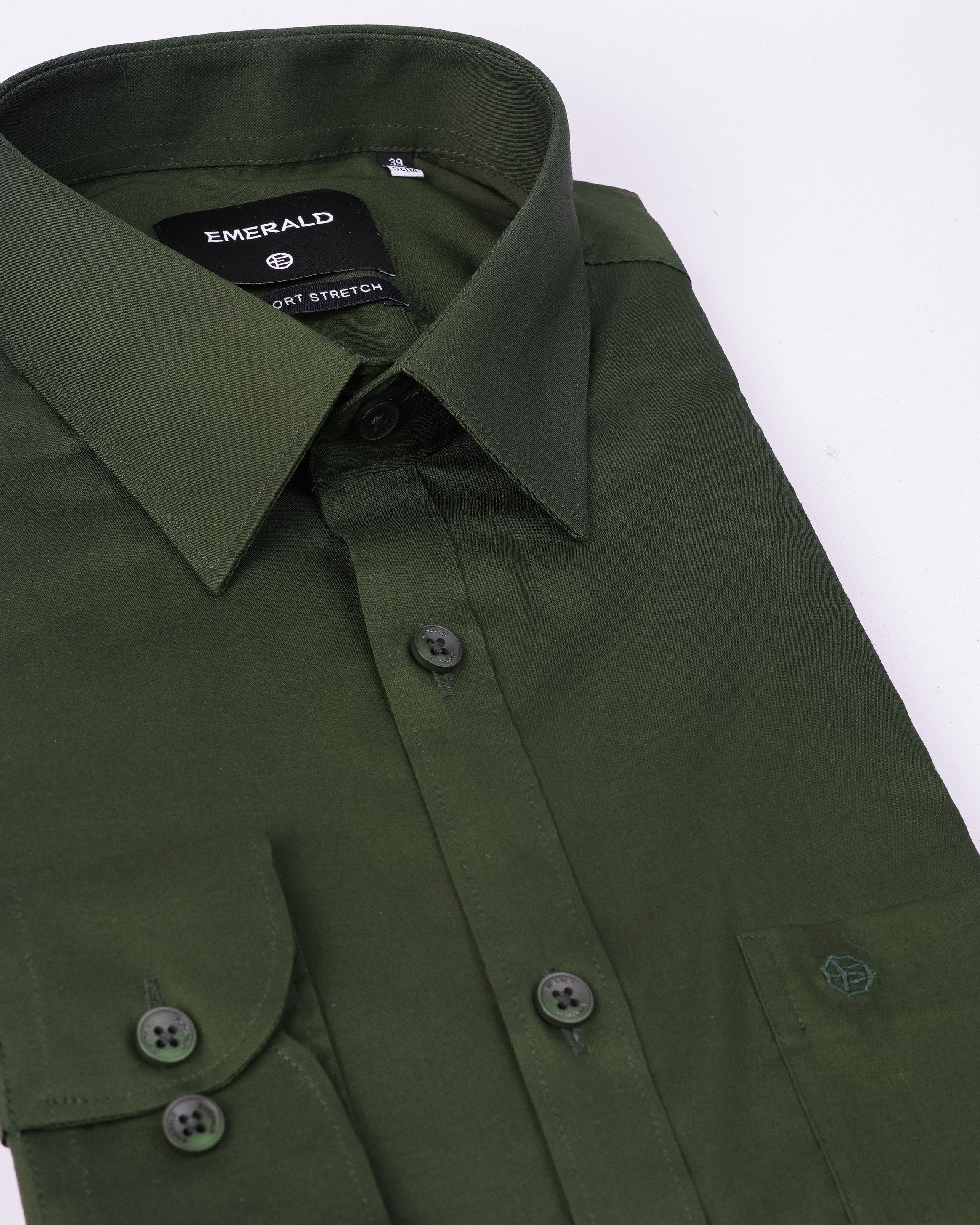 Emerald Formal Dark Plain Slim Fit - Posy Green