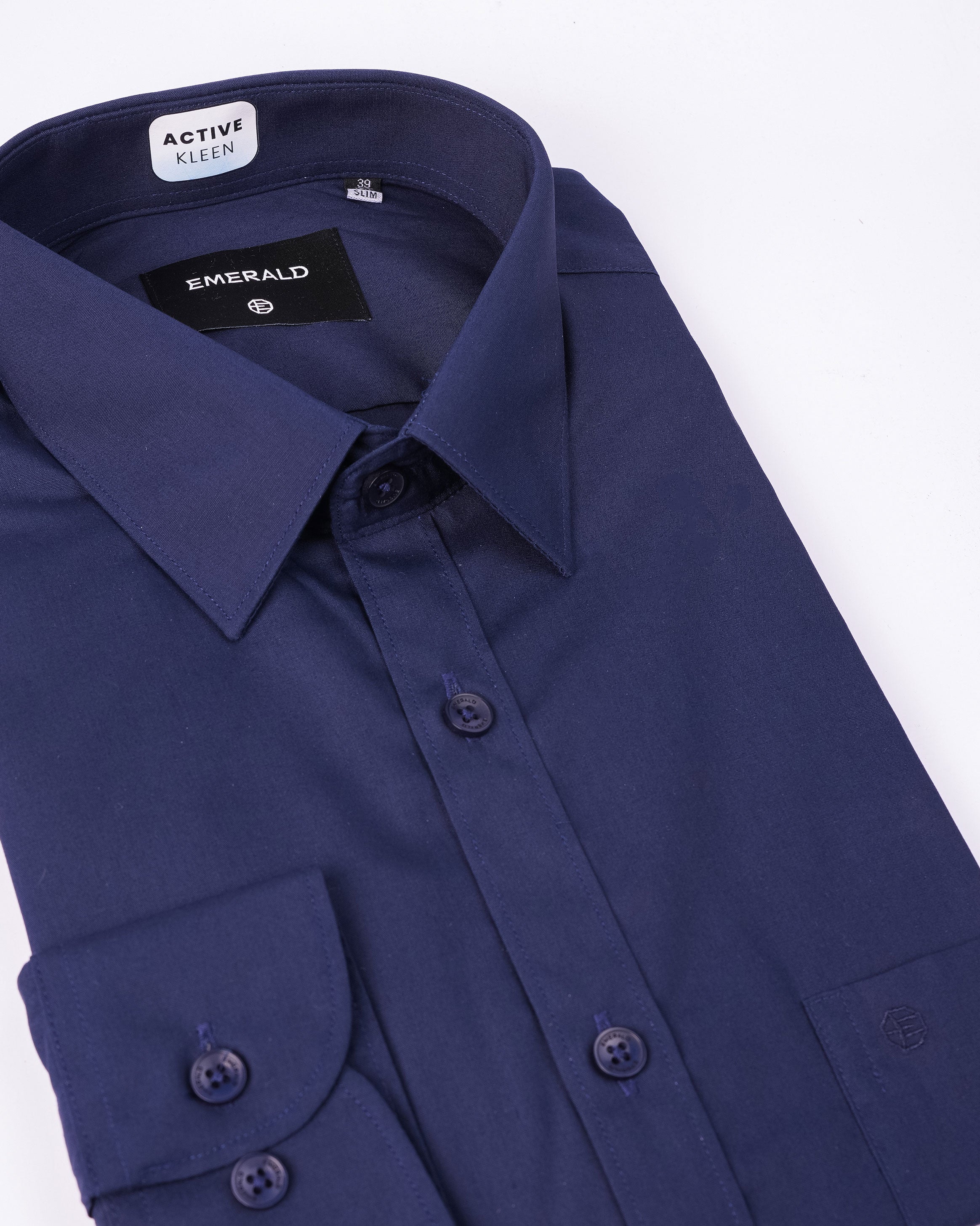 Emerald Corporate Active Kleen Plain Slim Fit - Midnight