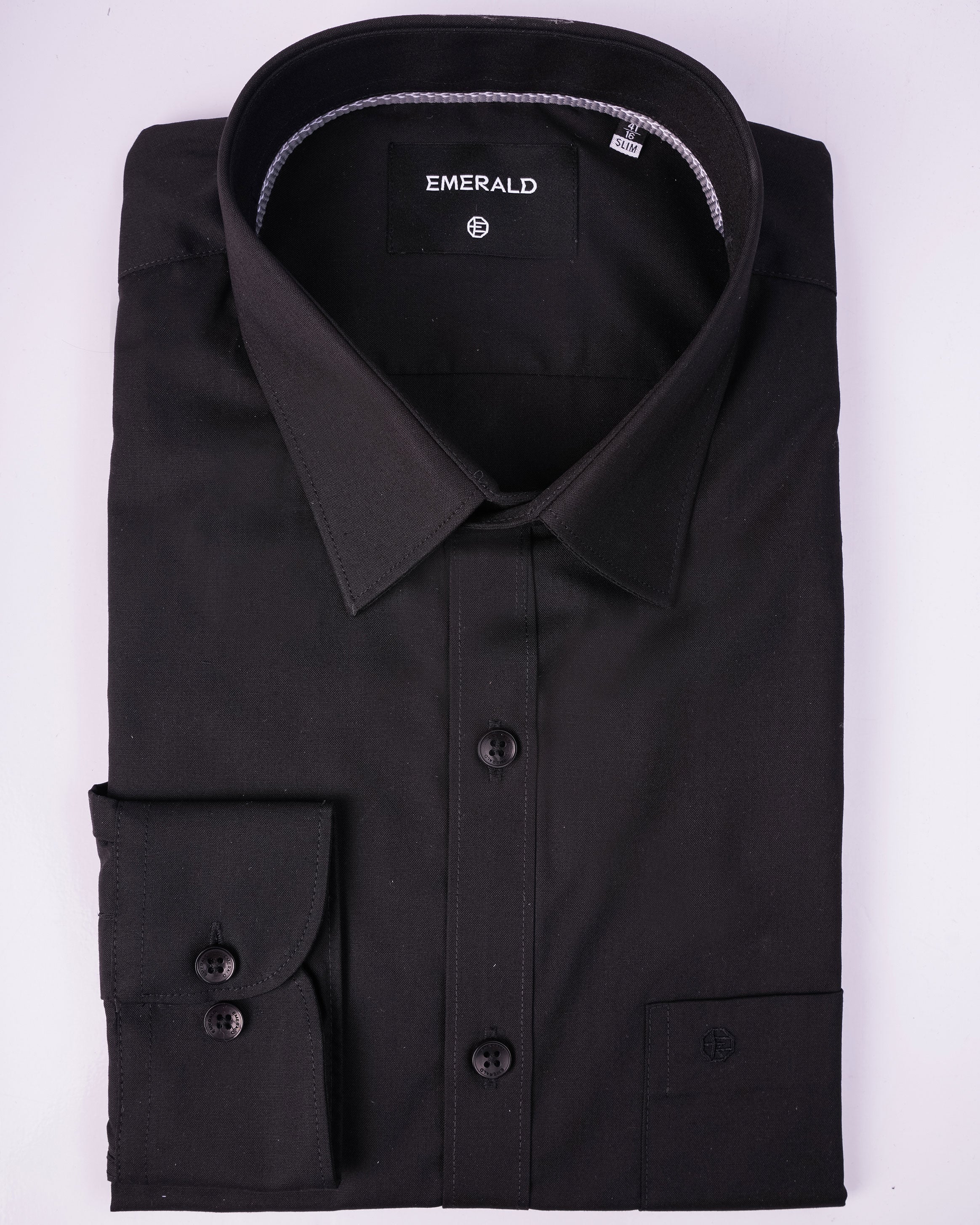 Emerald Formal Core Plain Slim Fit - Black