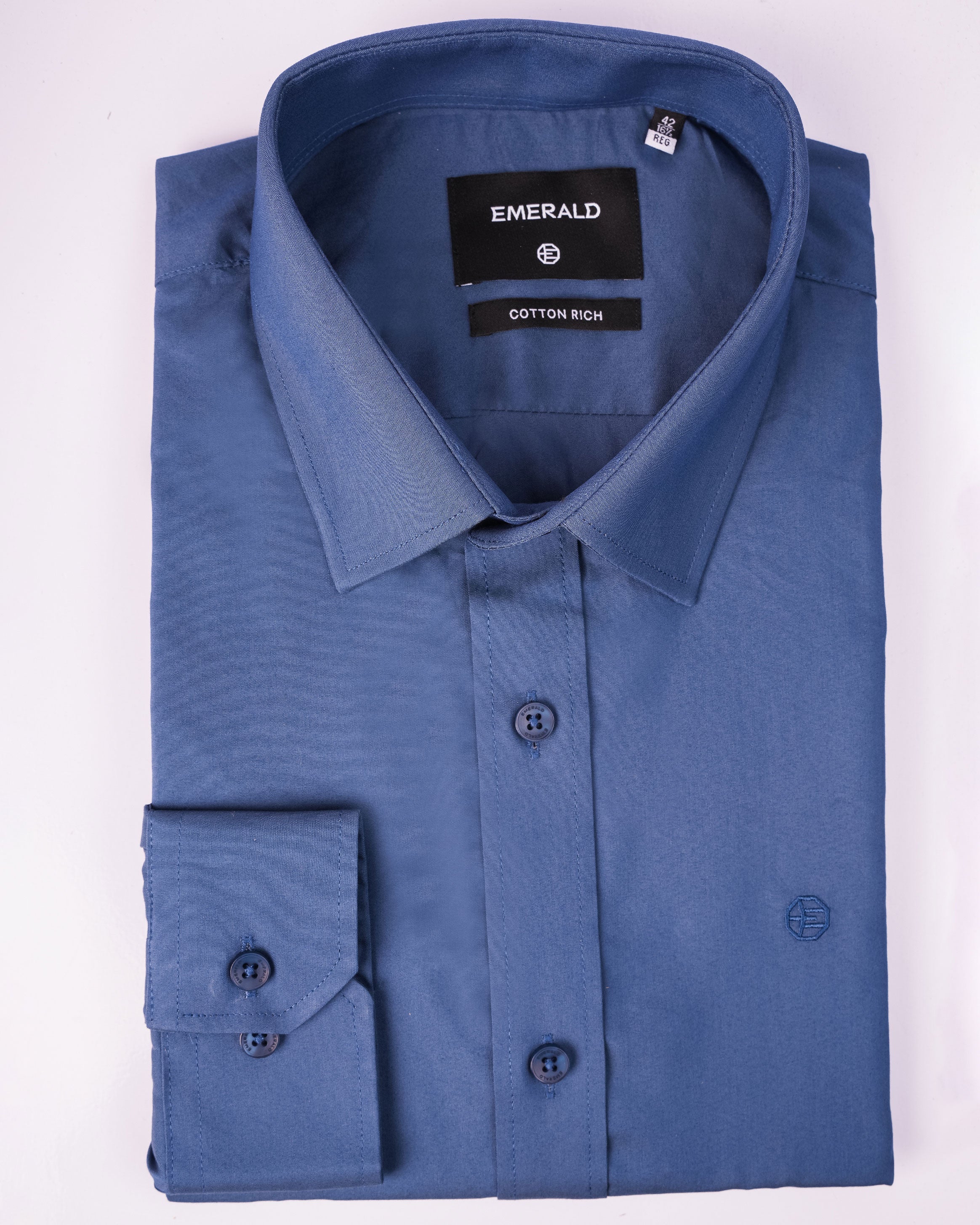 Emerald Evening Plain Regular Fit - Bright Cobalt