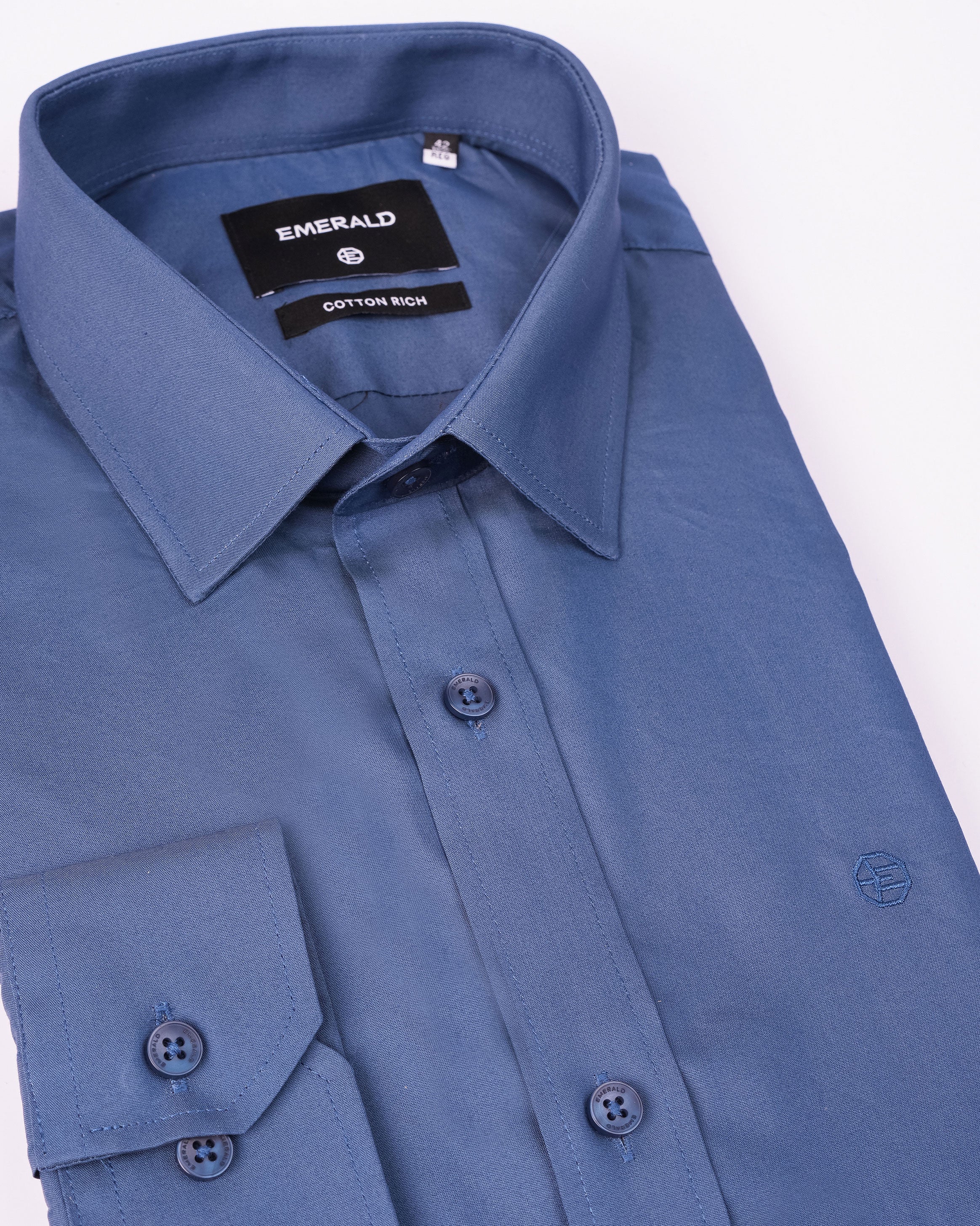 Emerald Evening Plain Regular Fit - Bright Cobalt