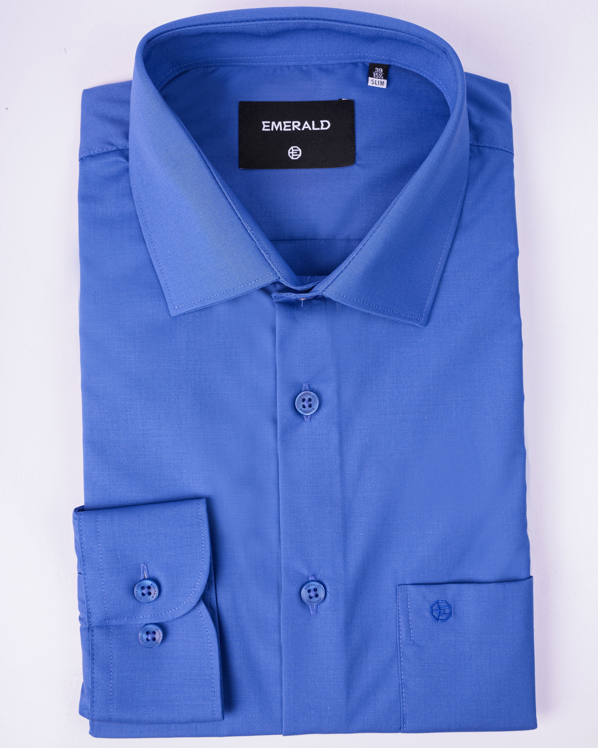 Emerald Formal Plain Slim Fit - Ampro Blue