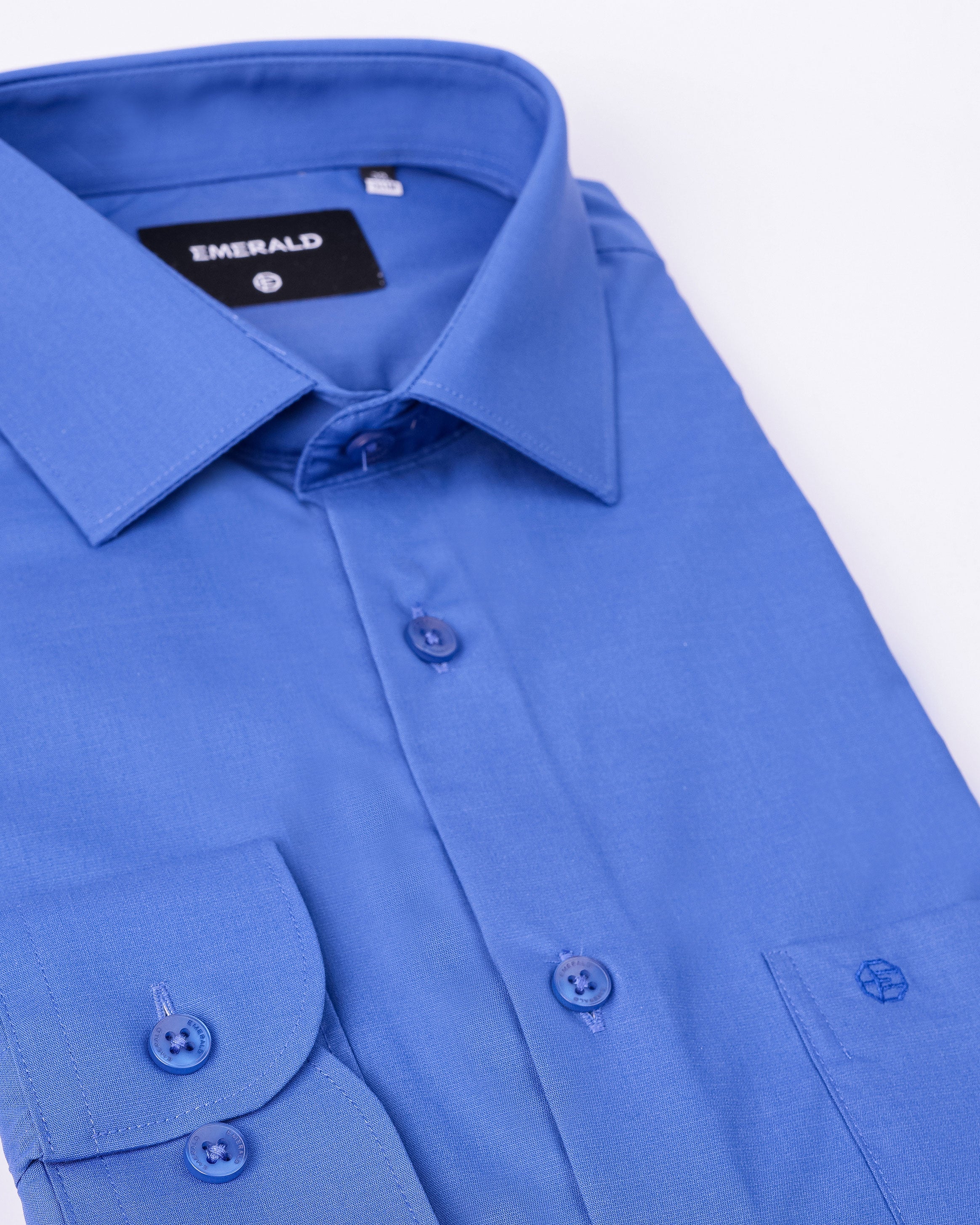 Emerald Formal Plain Slim Fit - Ampro Blue