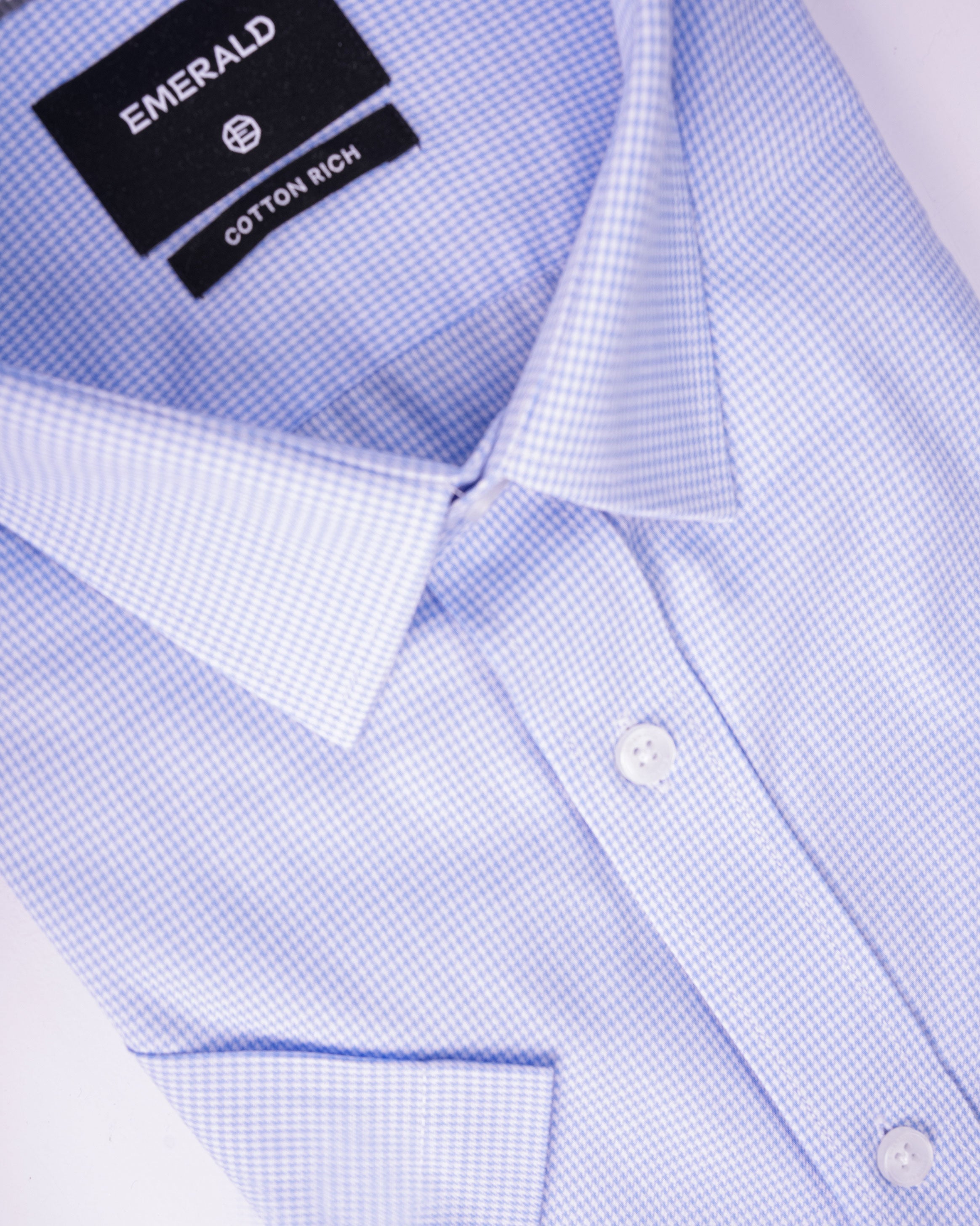 Emerald Corporate Houndstooth Regular Fit - Cashmere Blue