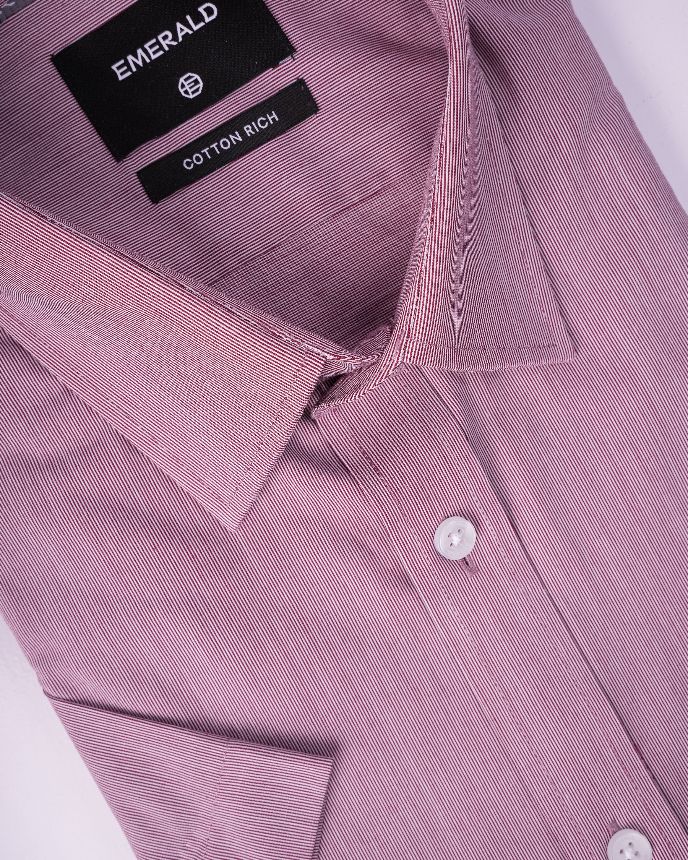 Emerald Corporate Pique Dobby Regular Fit - Silver Peony