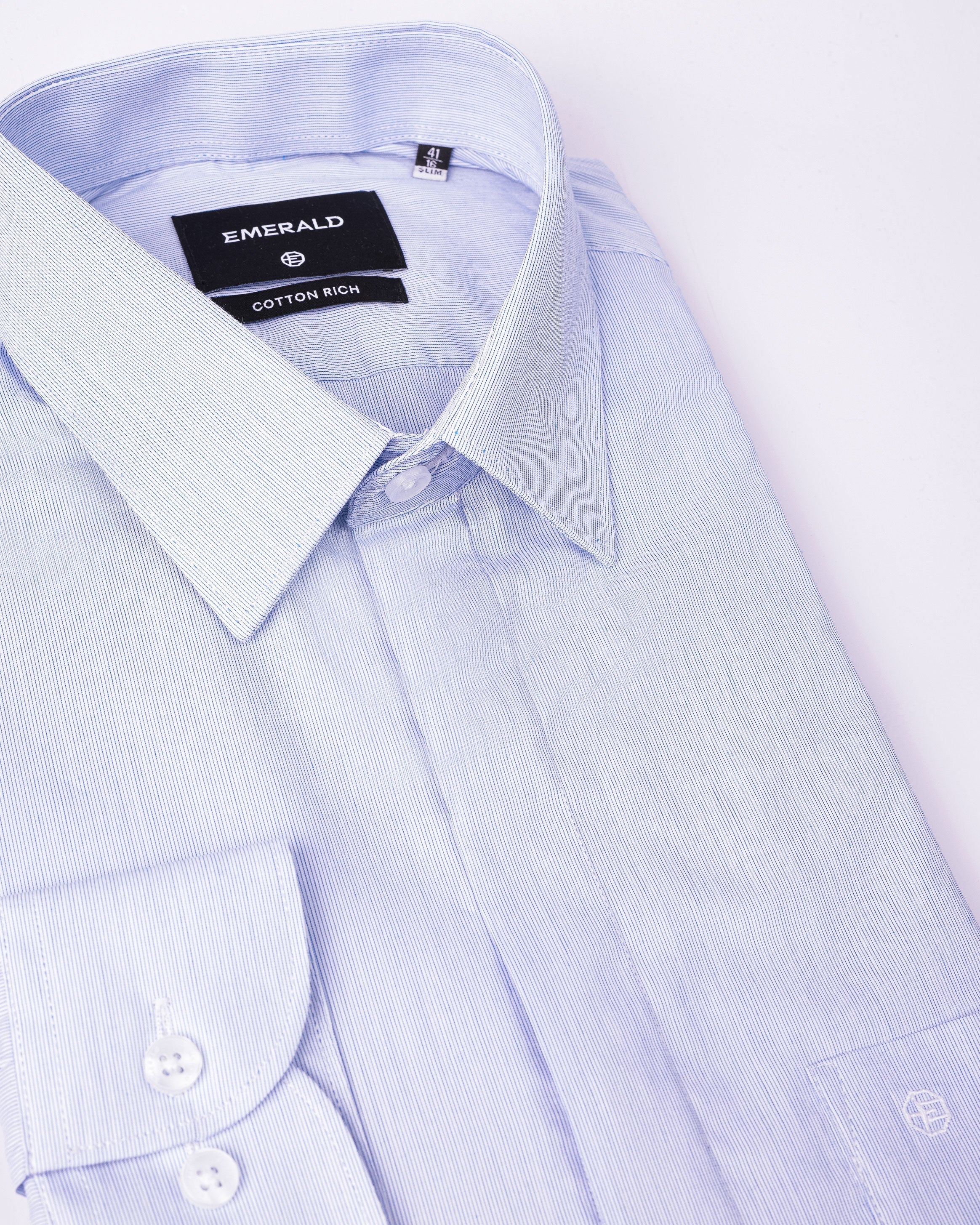 Emerald Formal Plain Slim Fit - Baby Blue