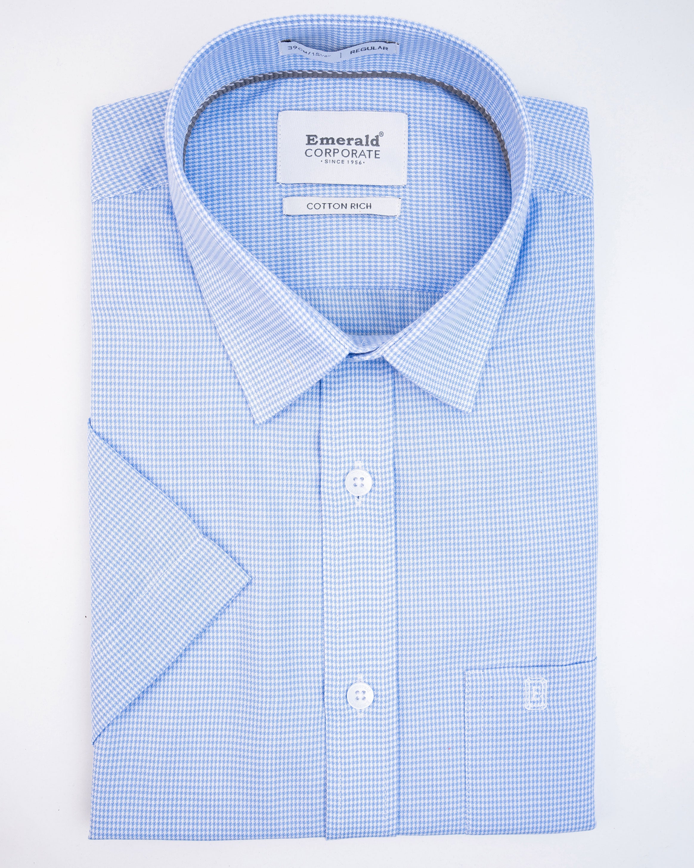 Emerald Corporate Houndstooth Regular Fit-Forever Blue