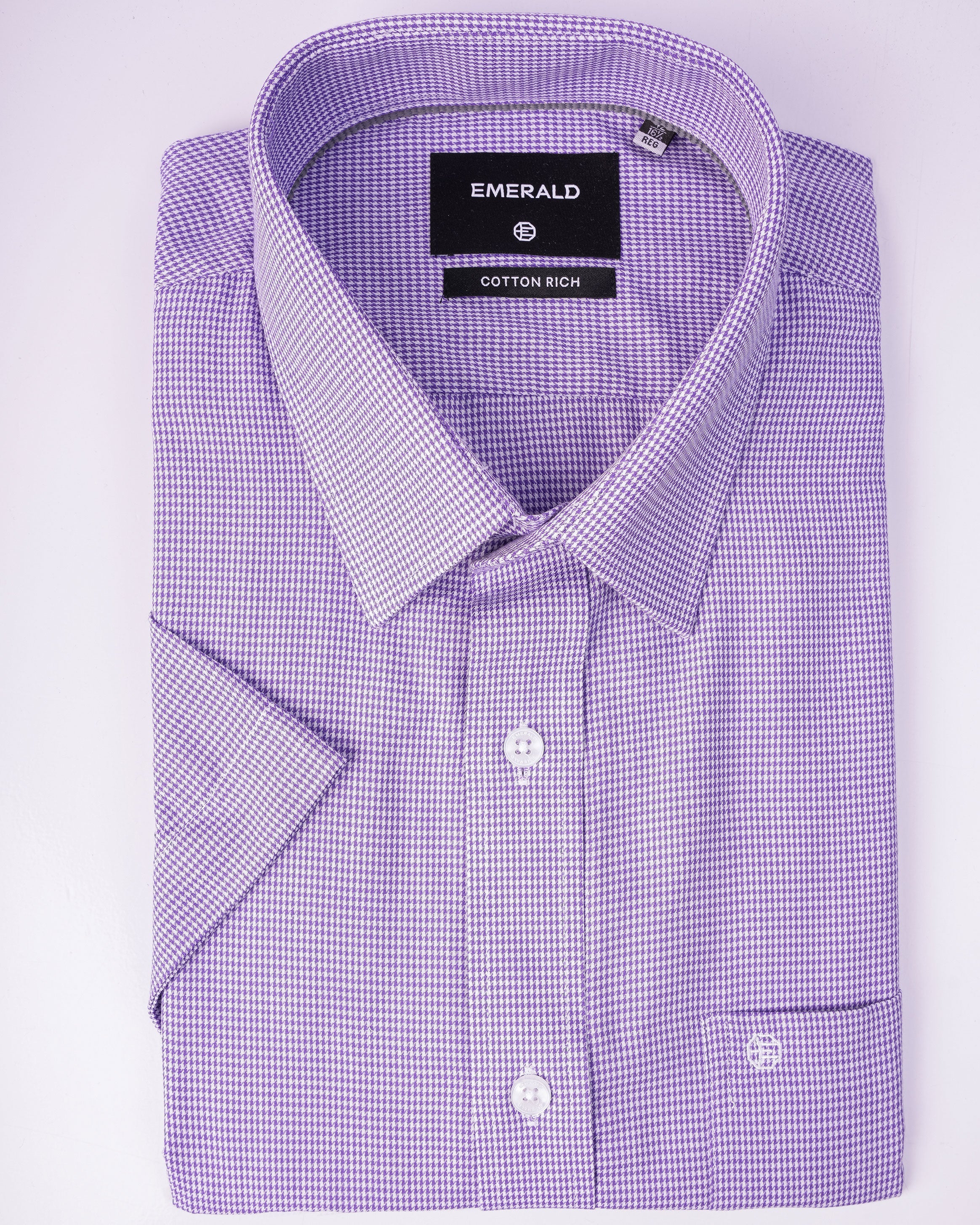 Emerald Corporate Houndstooth Regular Fit - Medium Violet