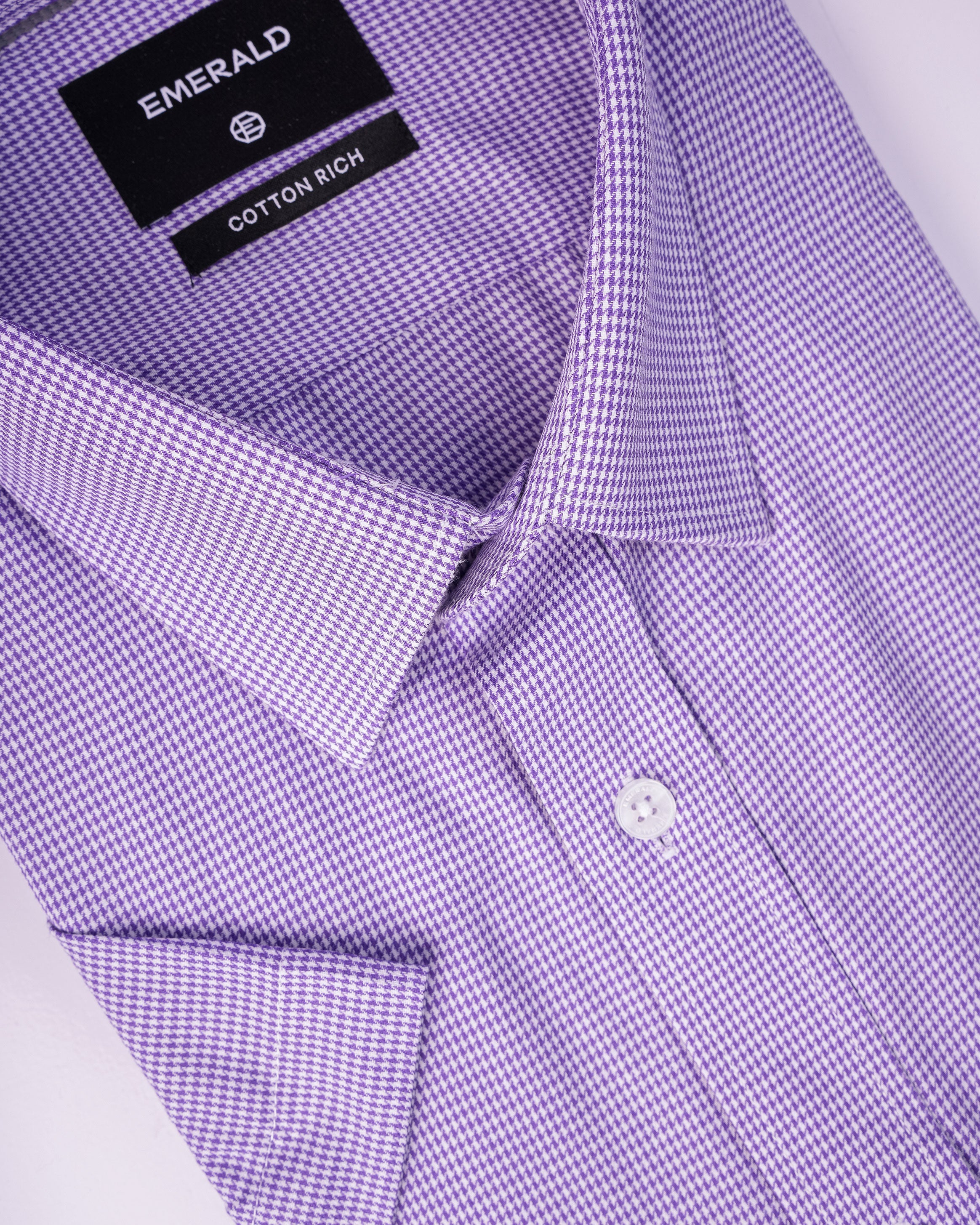 Emerald Corporate Houndstooth Regular Fit - Medium Violet
