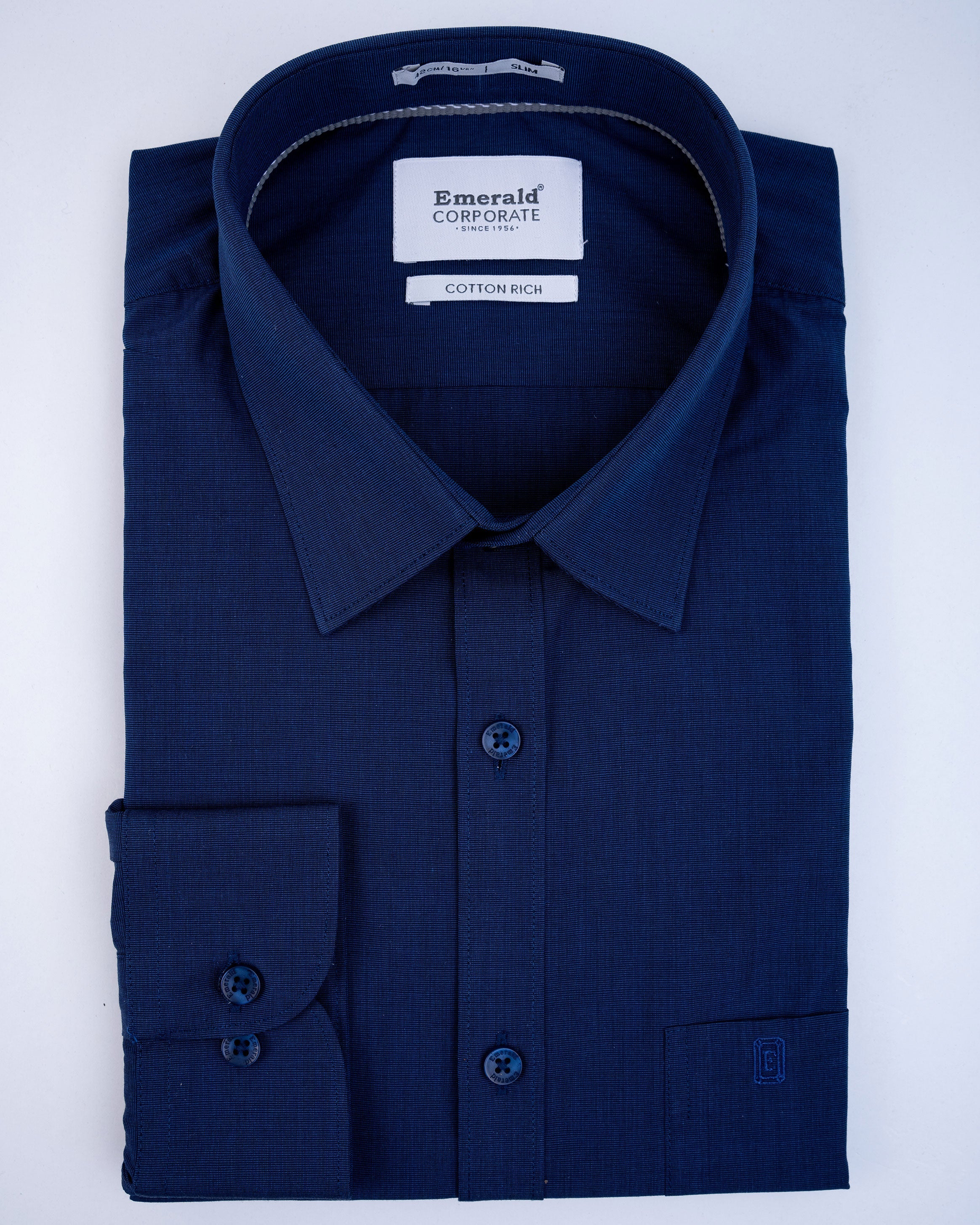 Emerald Corporate Fil A Fil Slim Fit-Royal