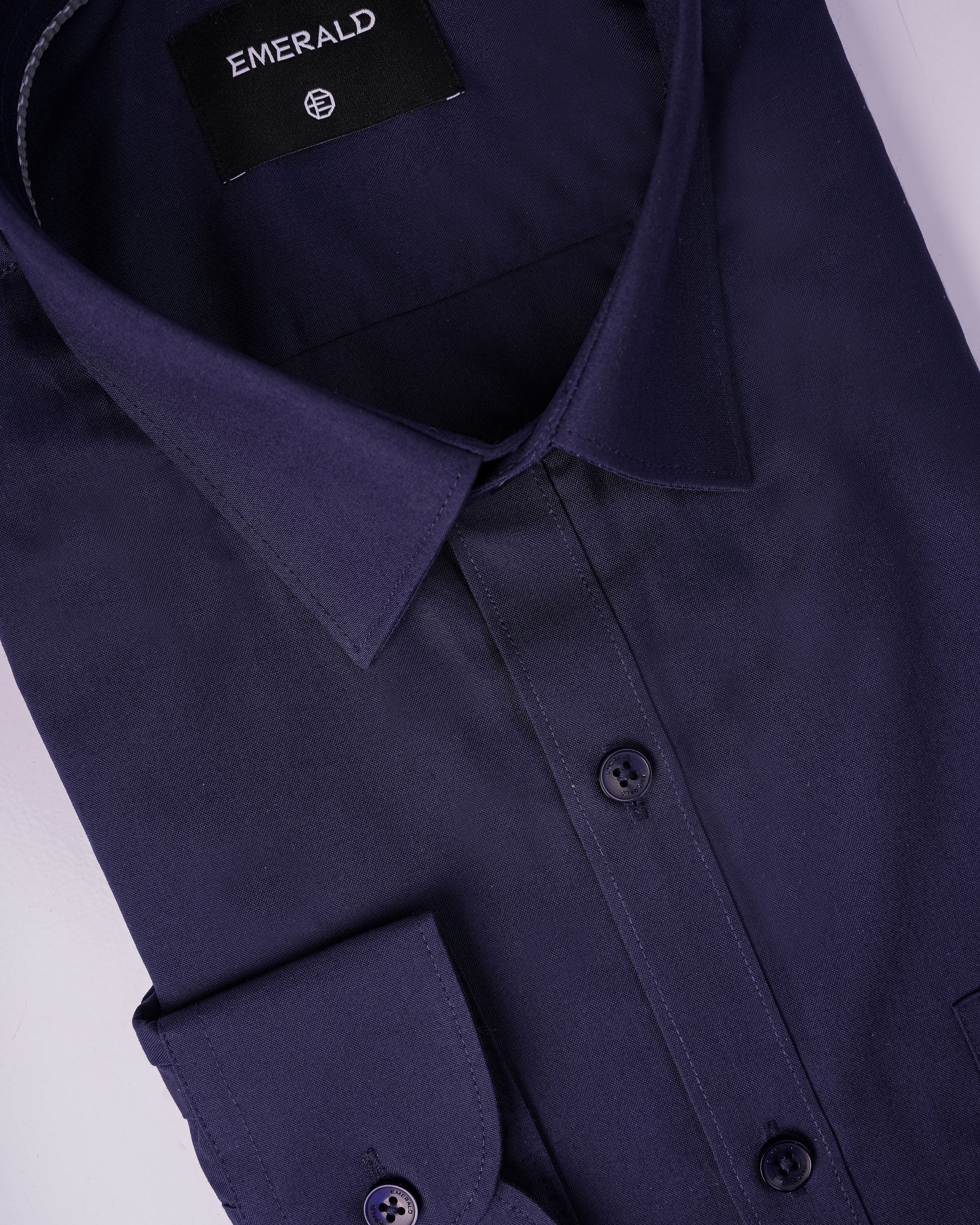 Emerald Formal Core Plain Slim Fit - Navy