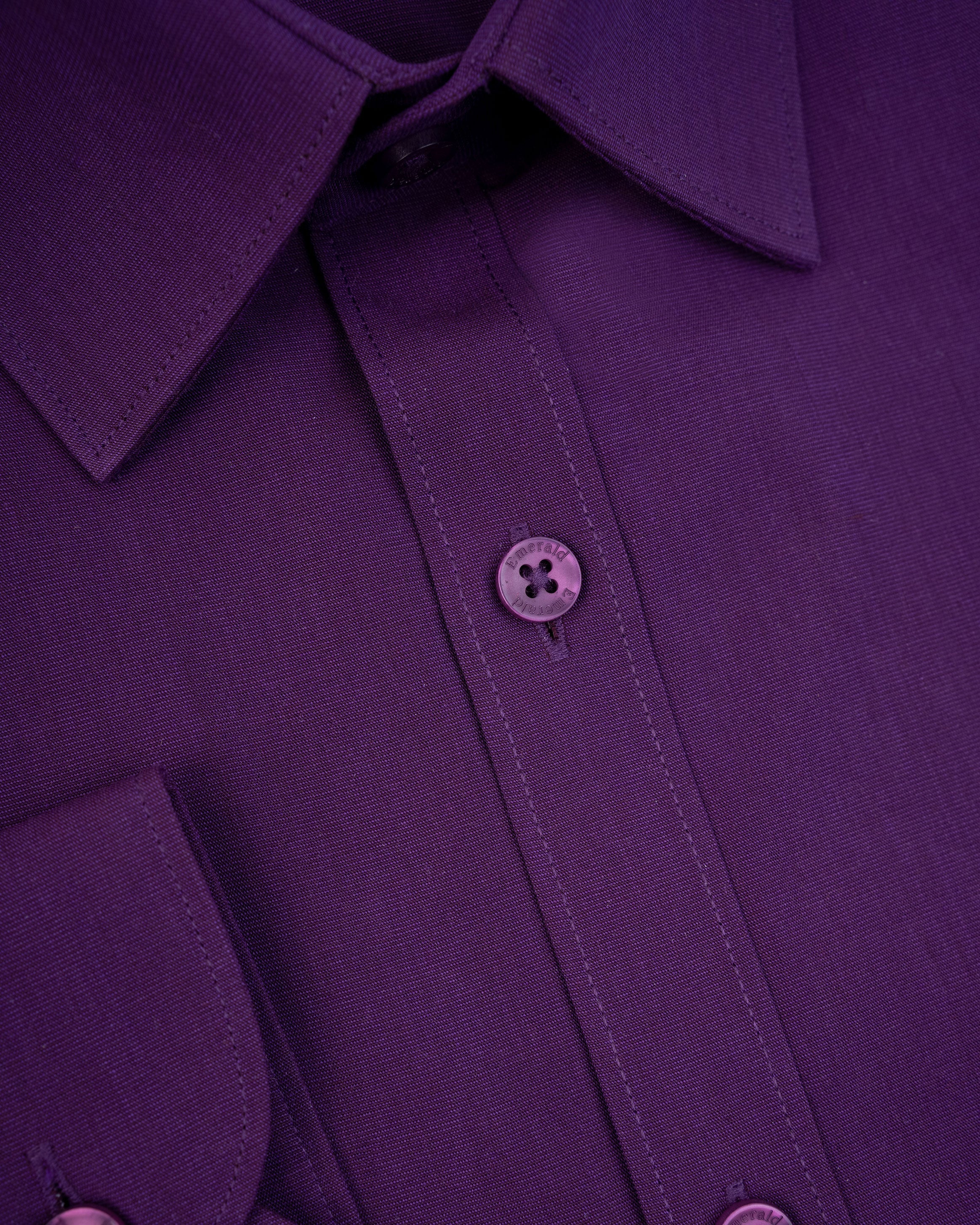 Emerald Corporate Fil A Fil Slim Fit-Bright Violet