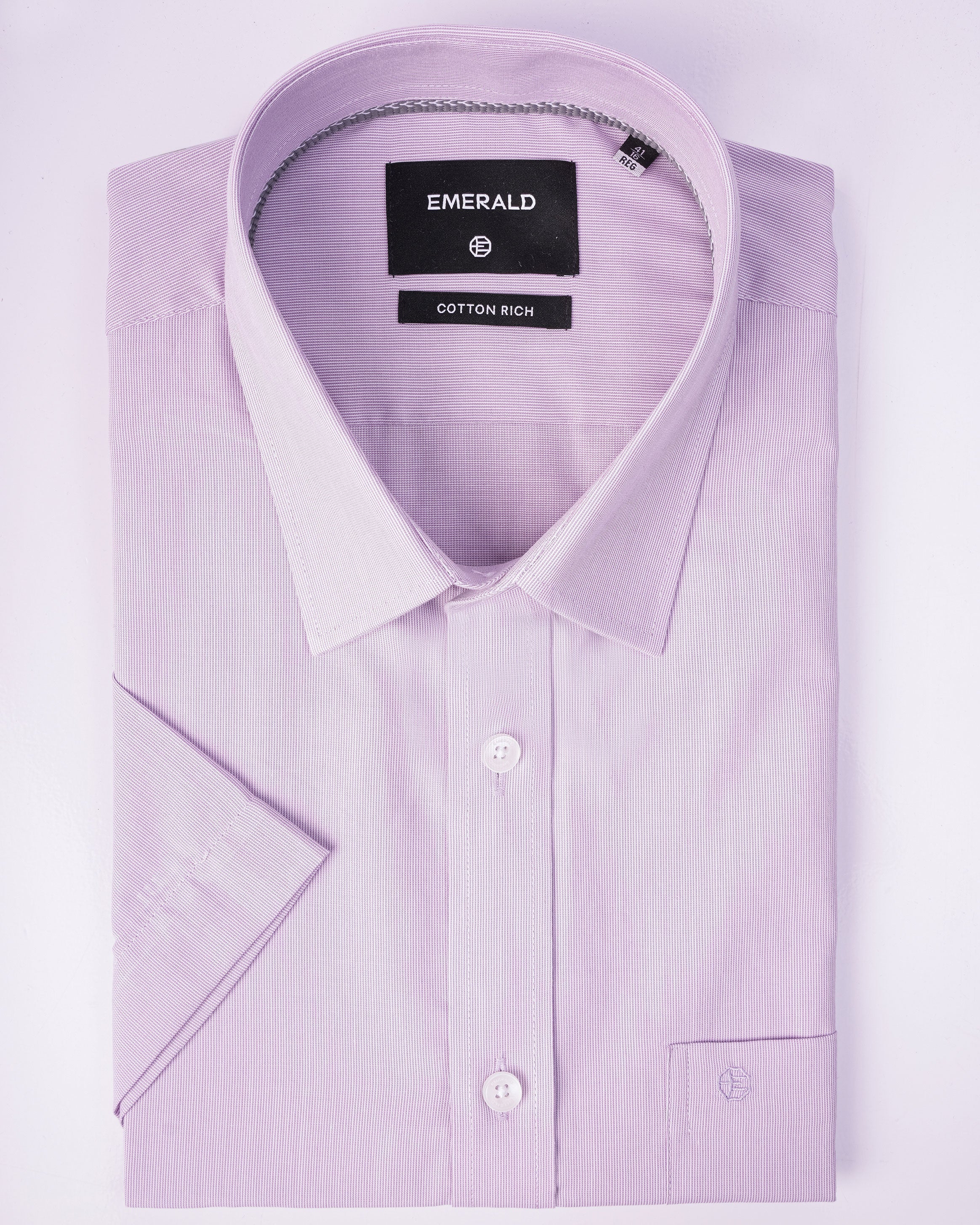 Emerald Corporate Pique Dobby Regular Fit - Medium Violet