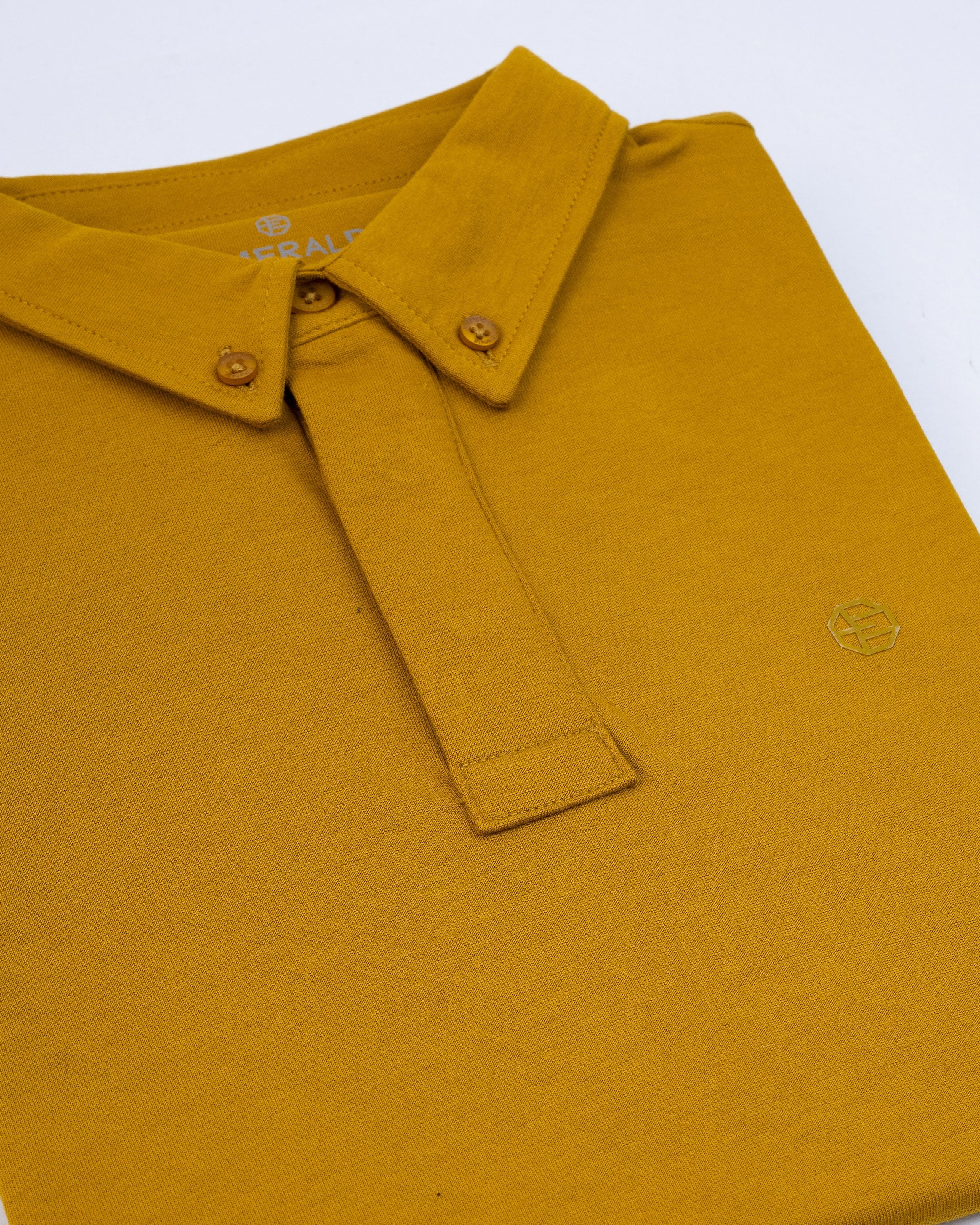 Emerald Polo Plain Slim Fit-Honey