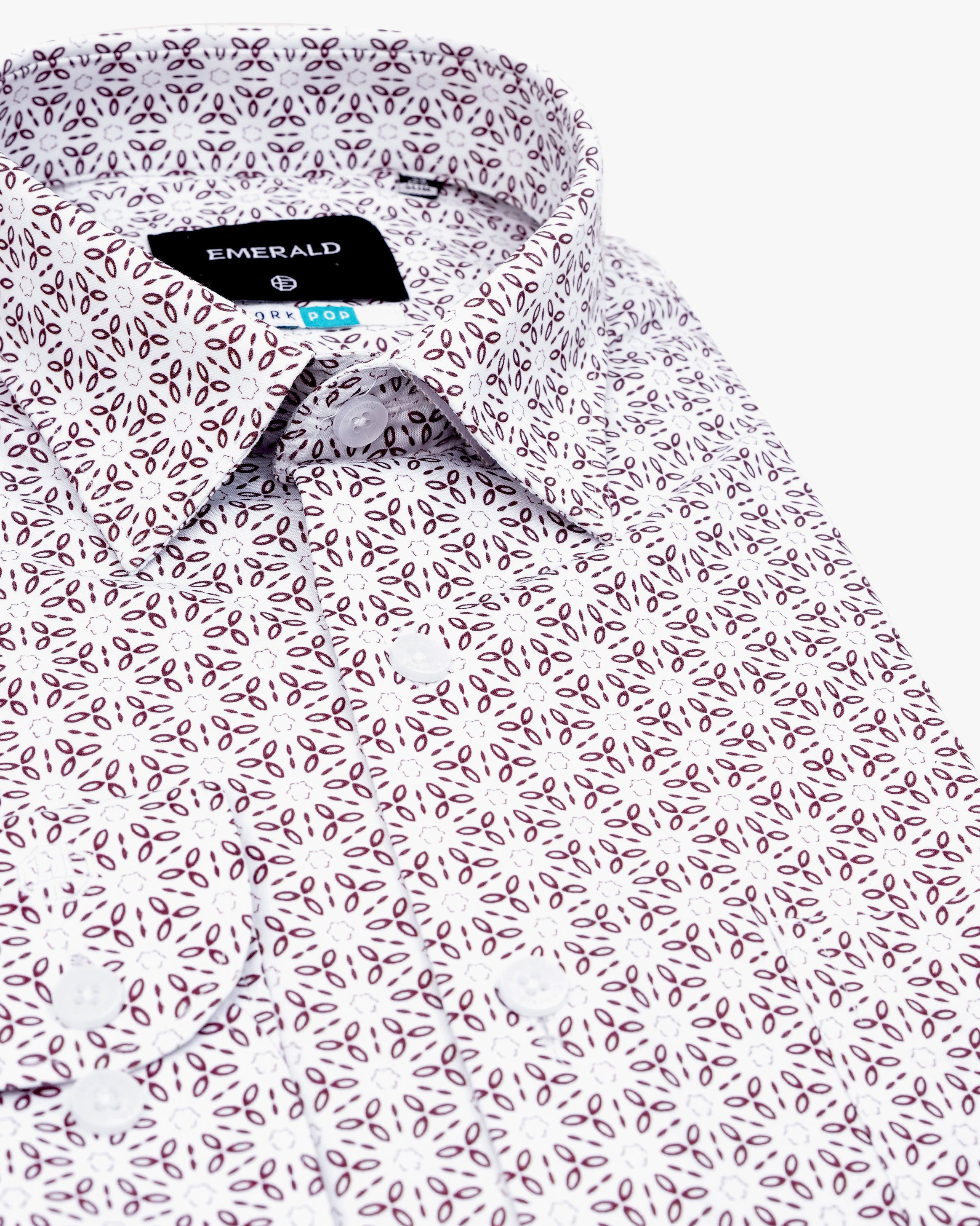 Emerald Formal Printed Slim Fit-Windsor Wine