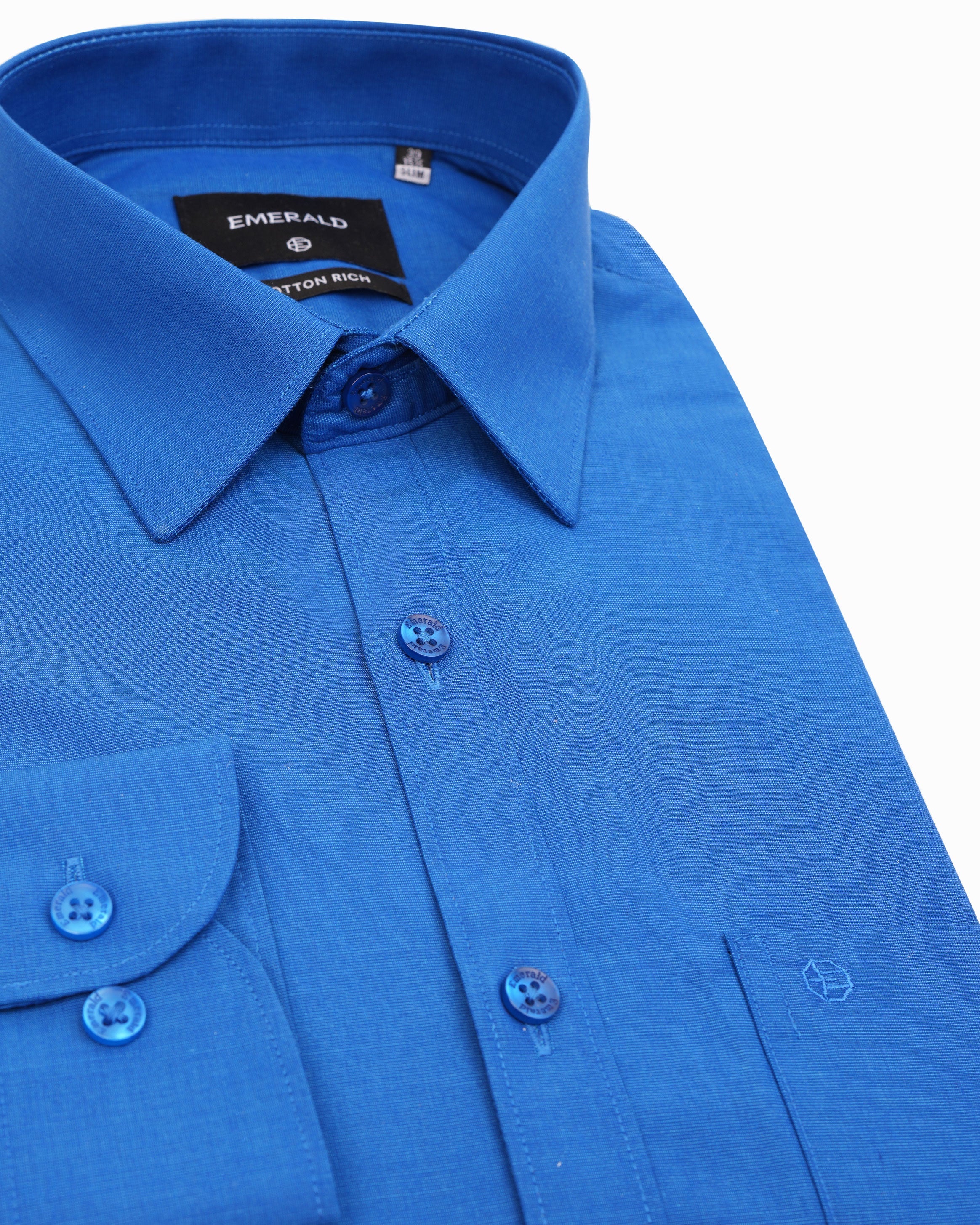 Emerald Formal Fil A Fil Slim Fit-Royal