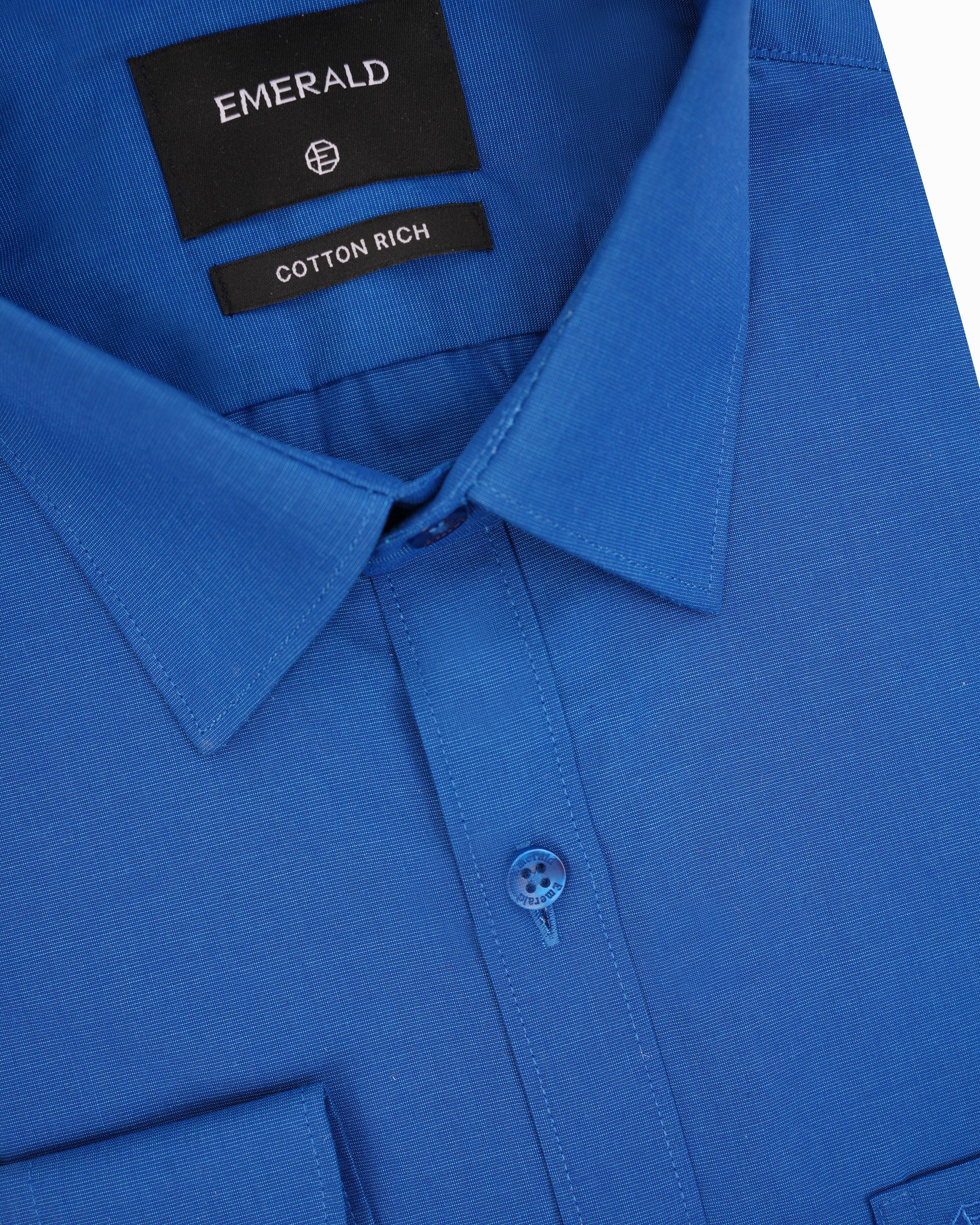 Emerald Formal Fil A Fil Slim Fit-Royal
