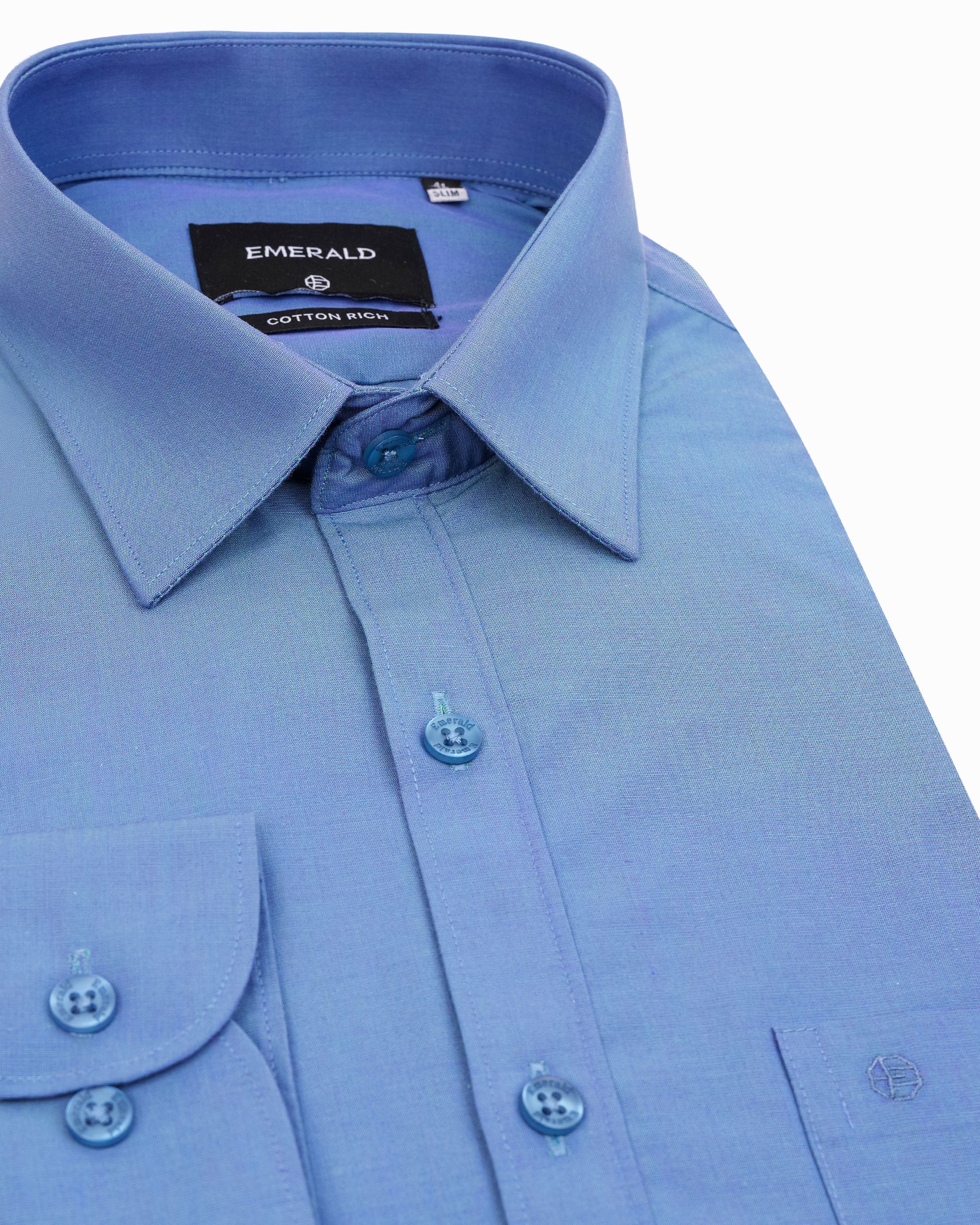 Emerald Formal Fil A Fil Slim Fit-True Navy