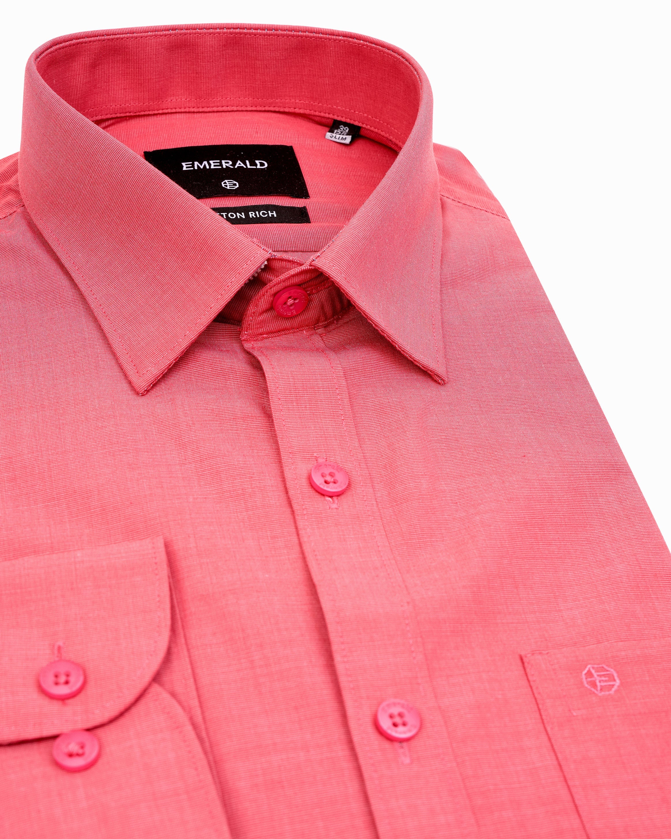 Emerald Formal Fil A Fil Slim Fit-Burn Red