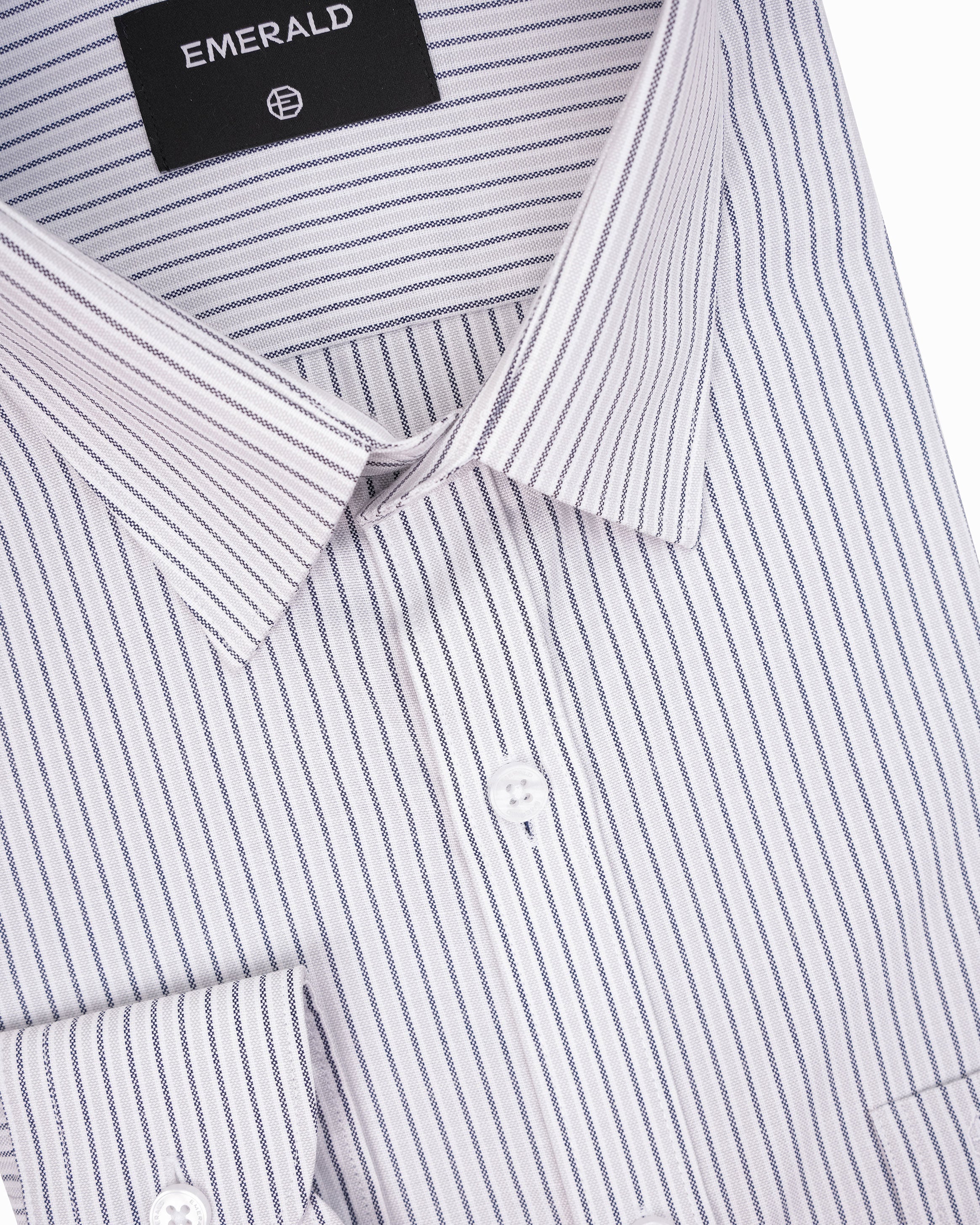 Emerald Formal Stripe Slim Fit-Charcoal