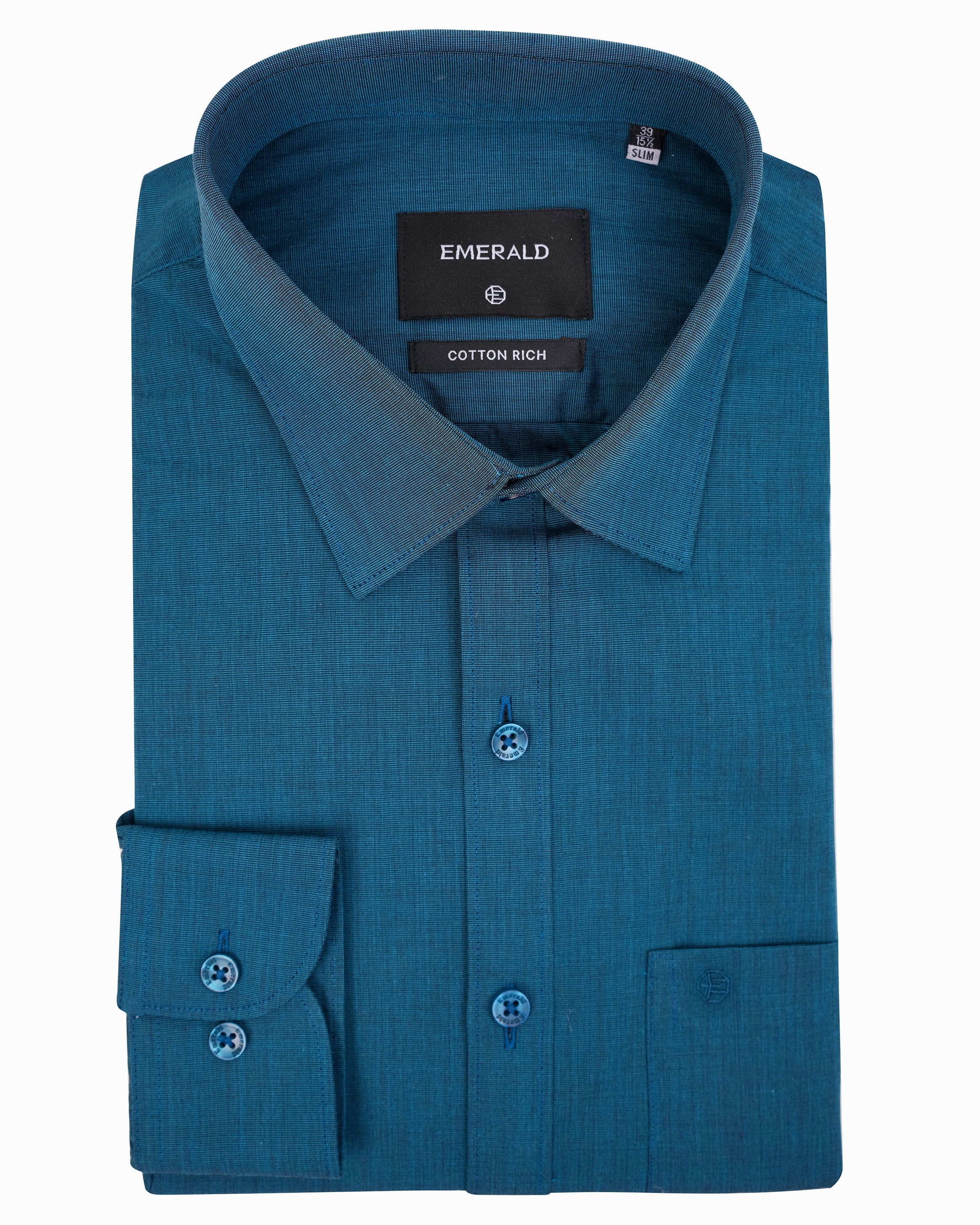 Emerald Formal Fil A Fil Slim Fit-Midnight