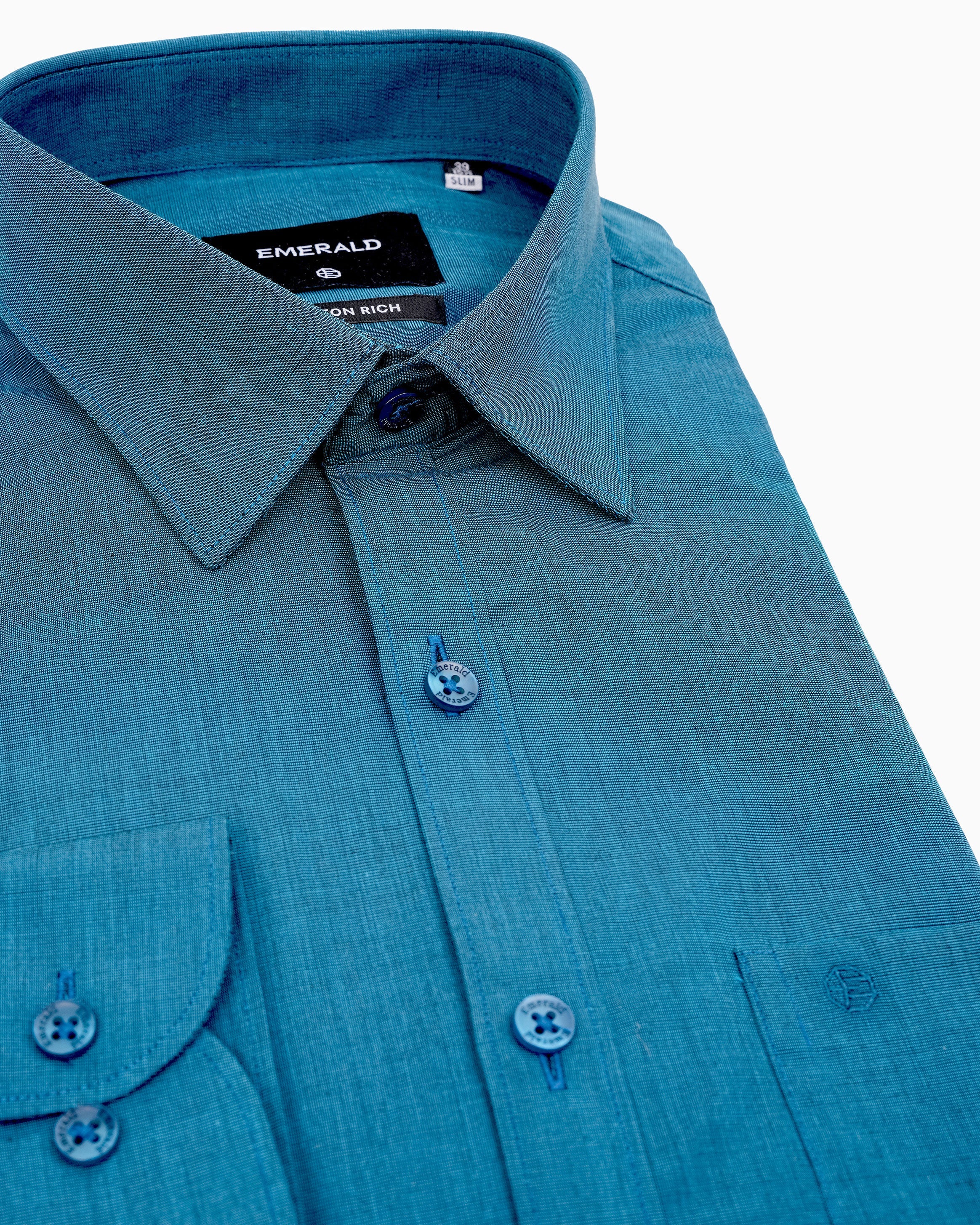 Emerald Formal Fil A Fil Slim Fit-Midnight