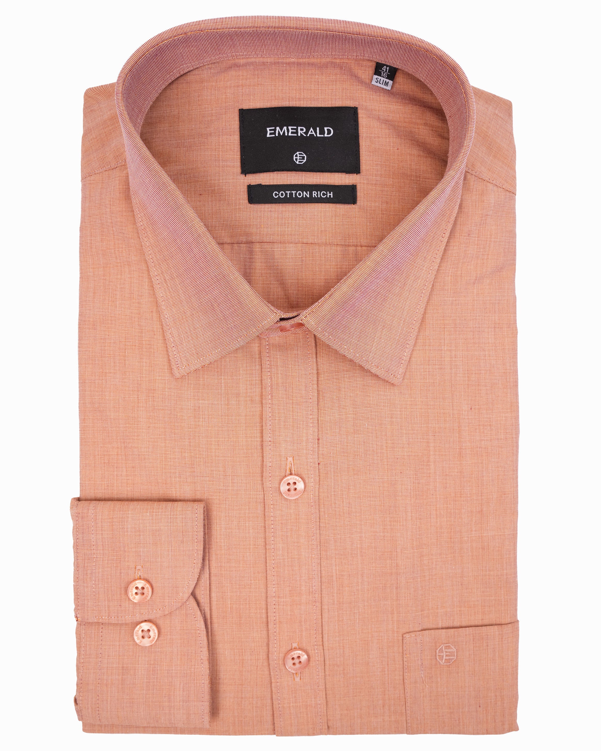 Emerald Formal Fil A Fil Slim Fit-Yellow Rattan