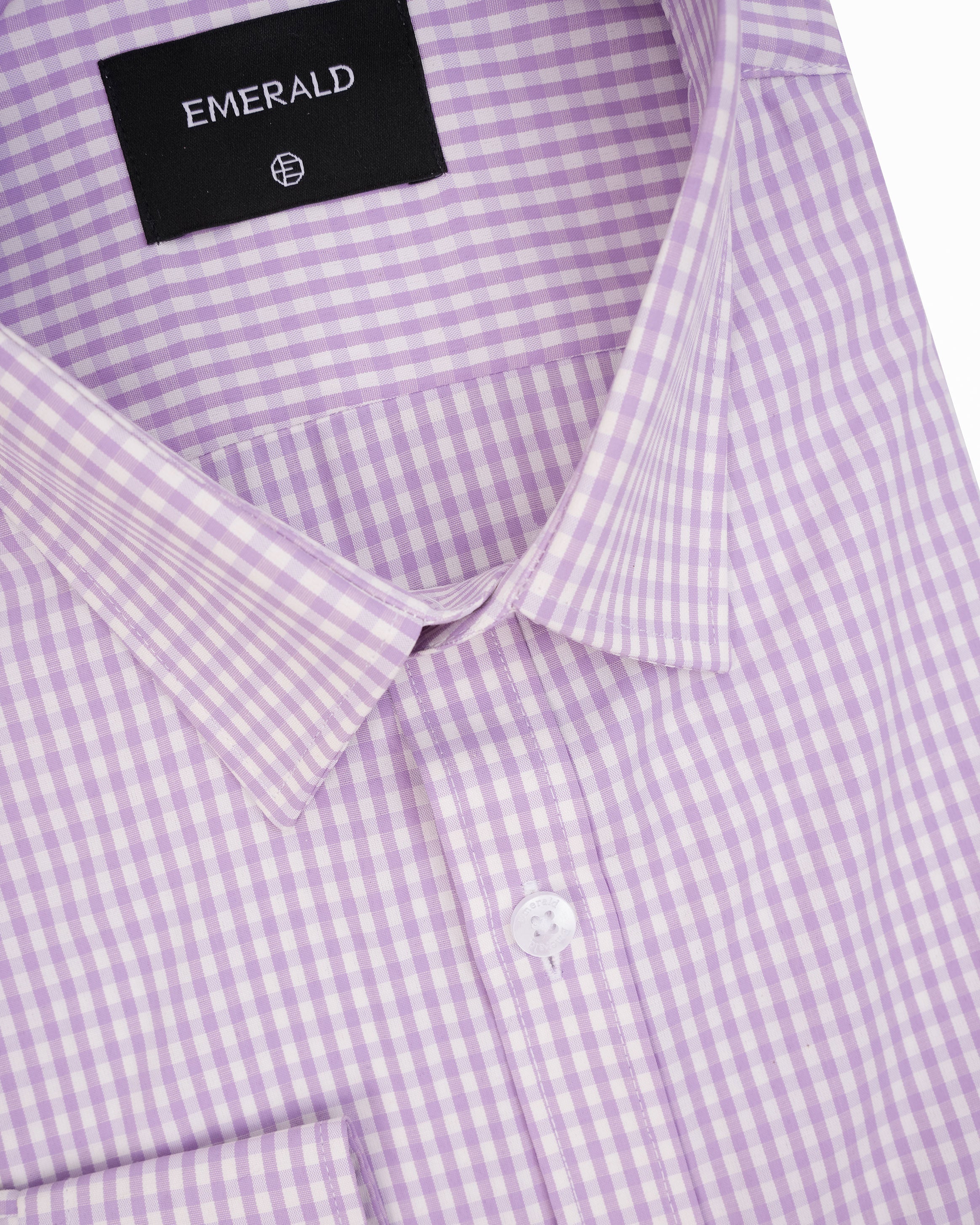 Emerald Formal Checks Slim Fit-Medium Violet