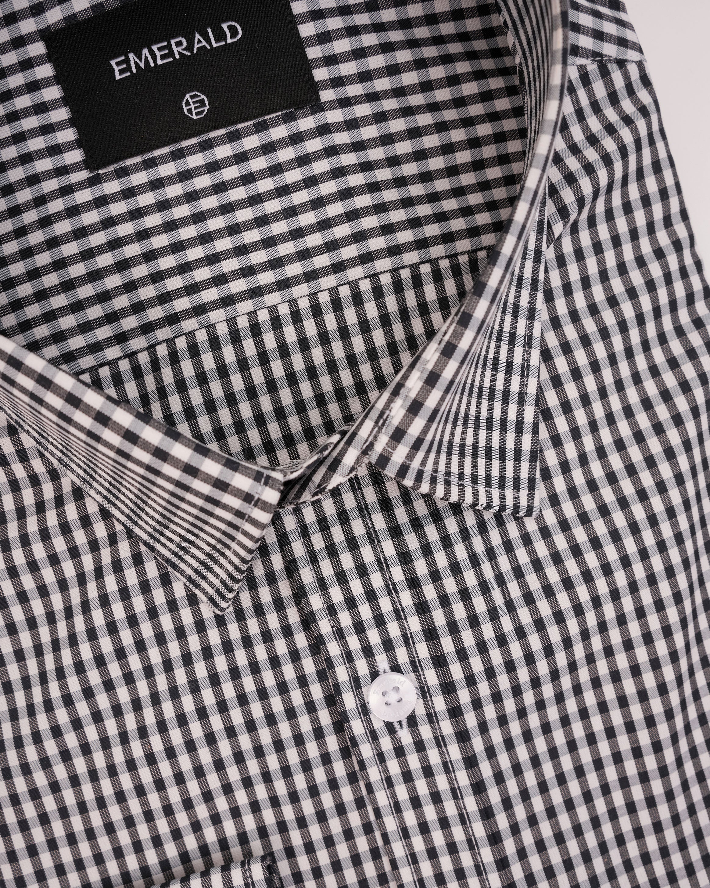 Emerald Formal Checks Slim Fit-Black