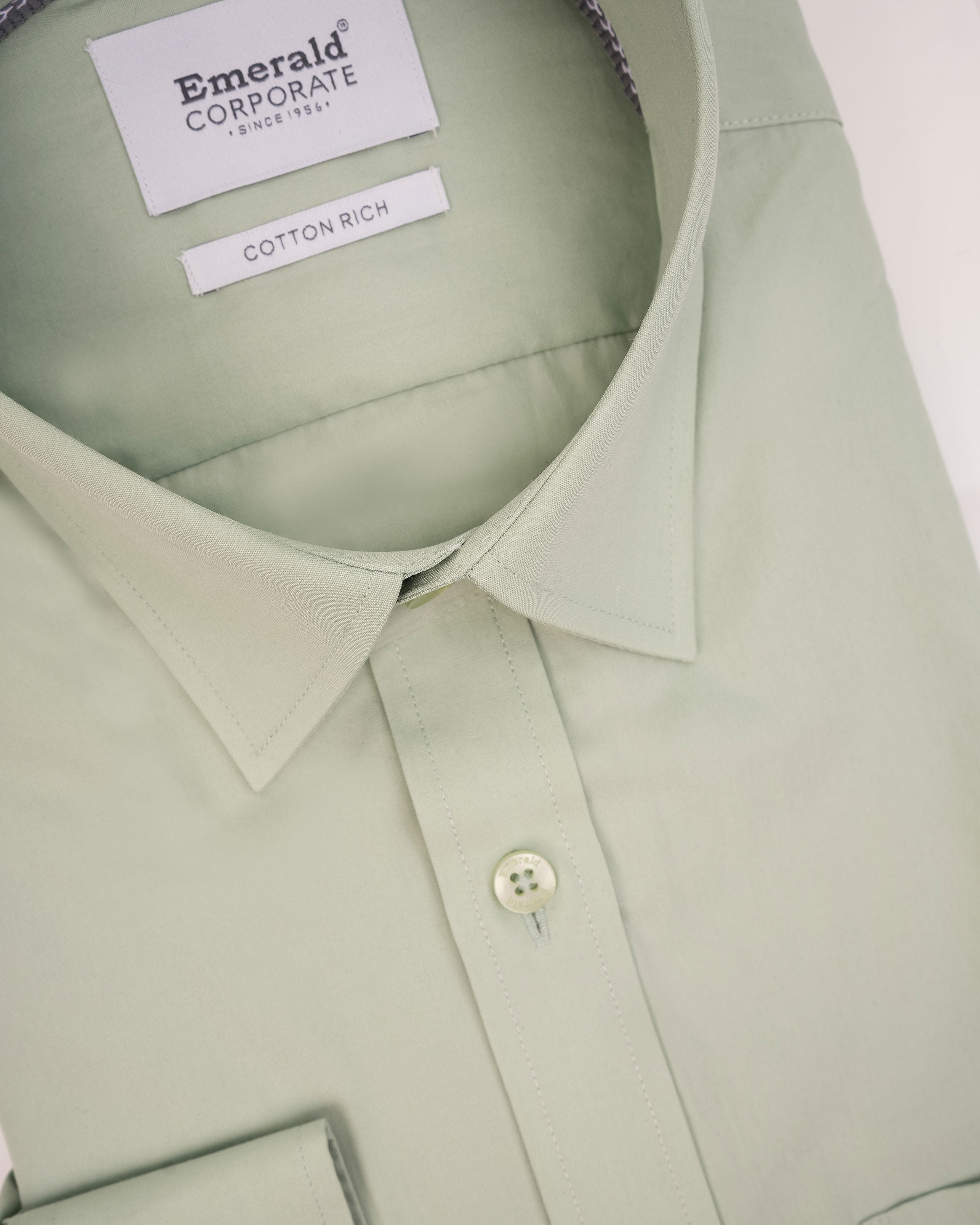 Emerald Formal Plain Regular Fit-Jade Green