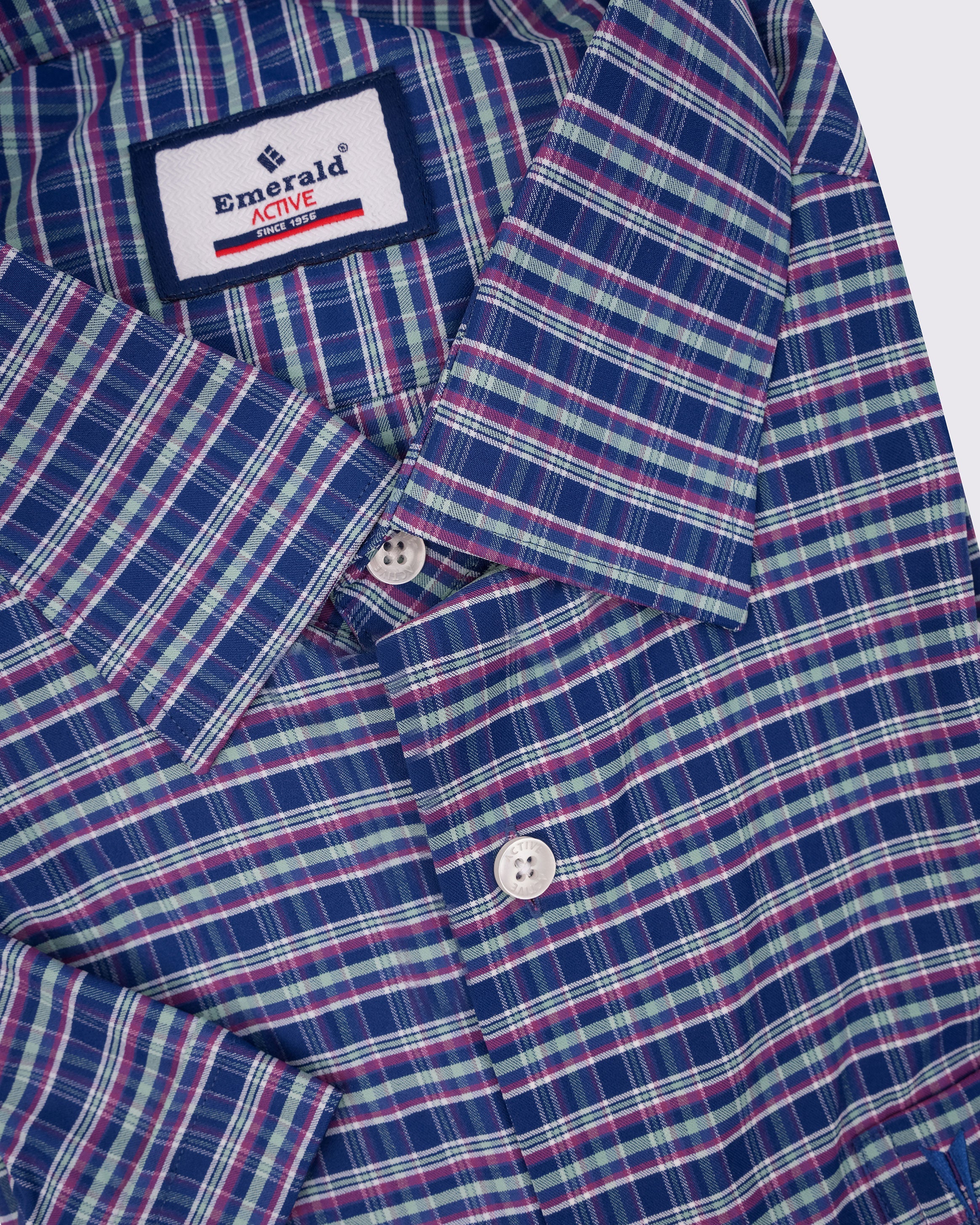 Emerald Active Checks Big and Tall-Navy