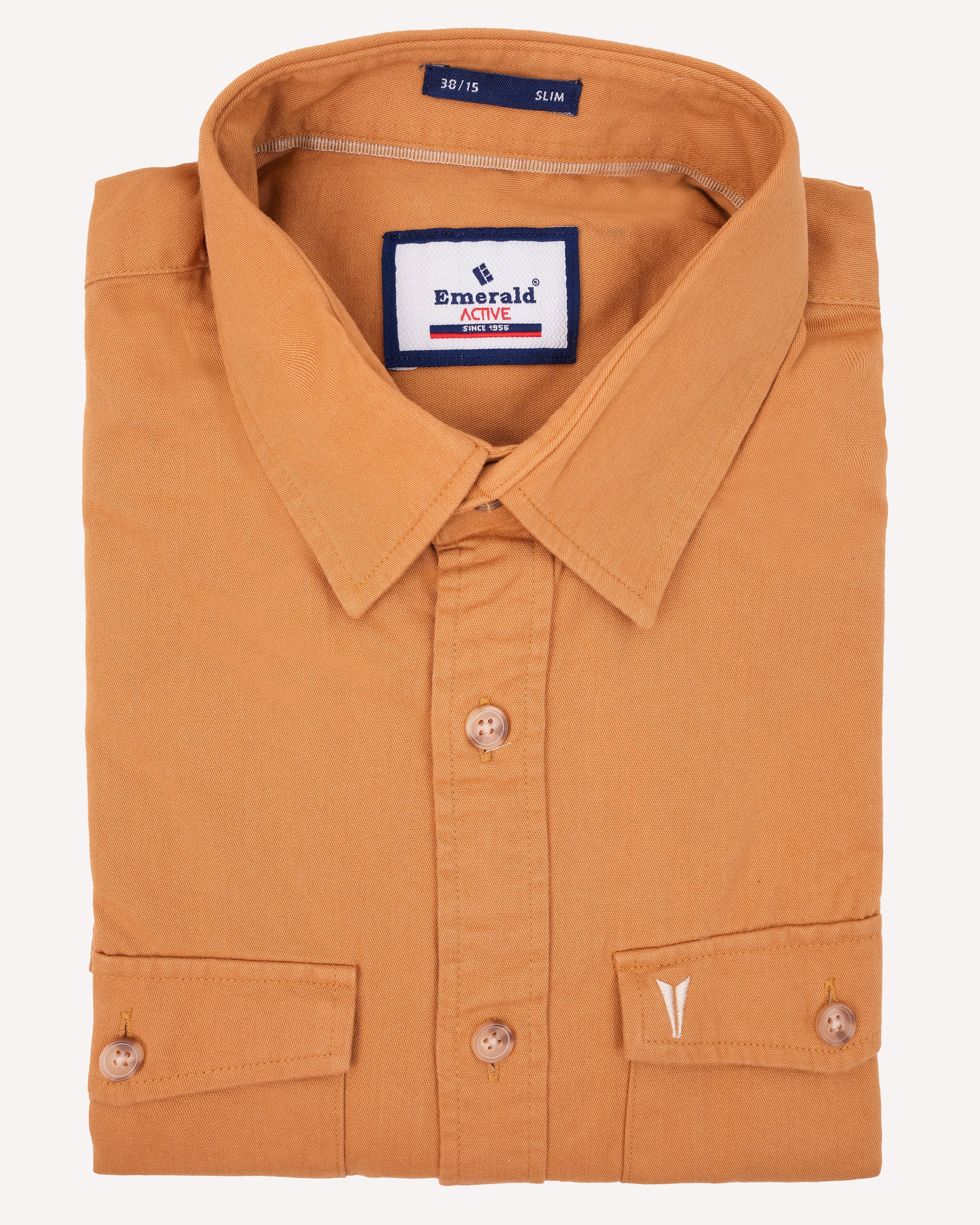 Emerald Active Plain Slim Fit-Honey