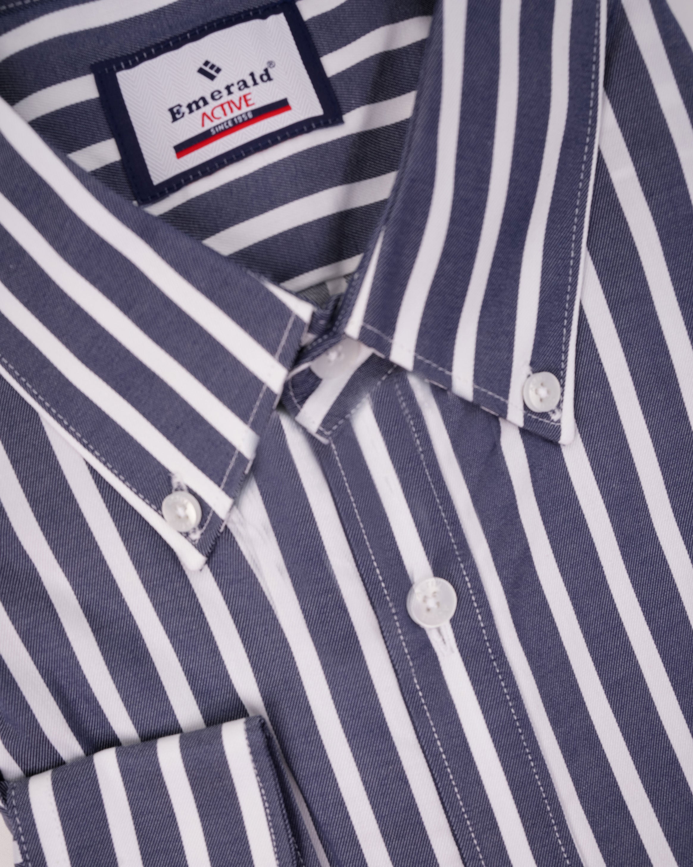 Emerald Active Stripe Slim Fit-Moonlight