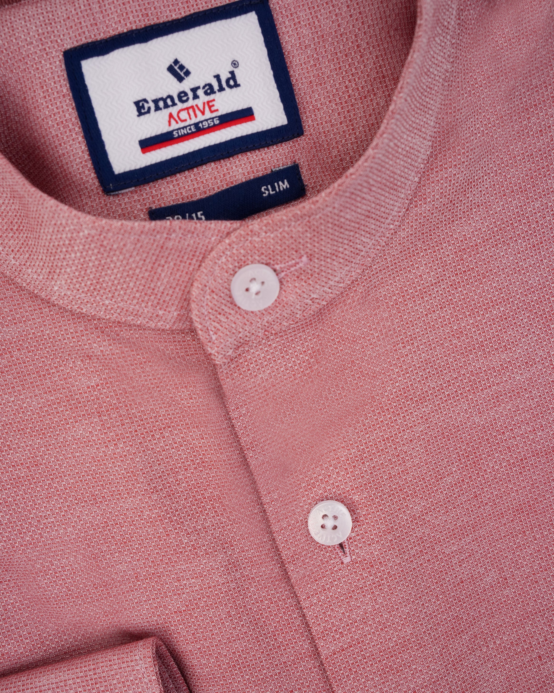 Emerald Active Dobby Slim Fit-Desert Rose