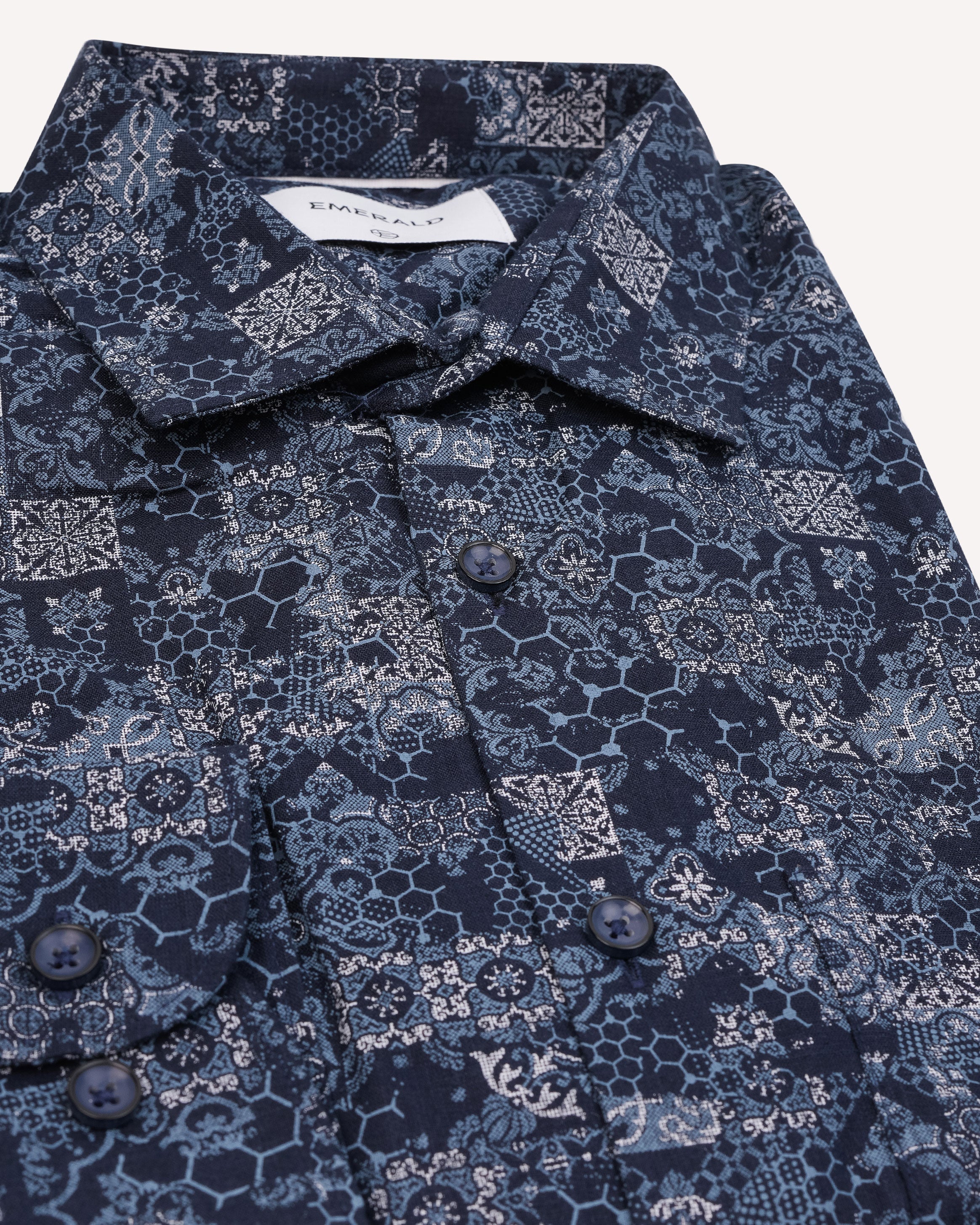Emerald Casual Printed Slim Fit-Astral Aura
