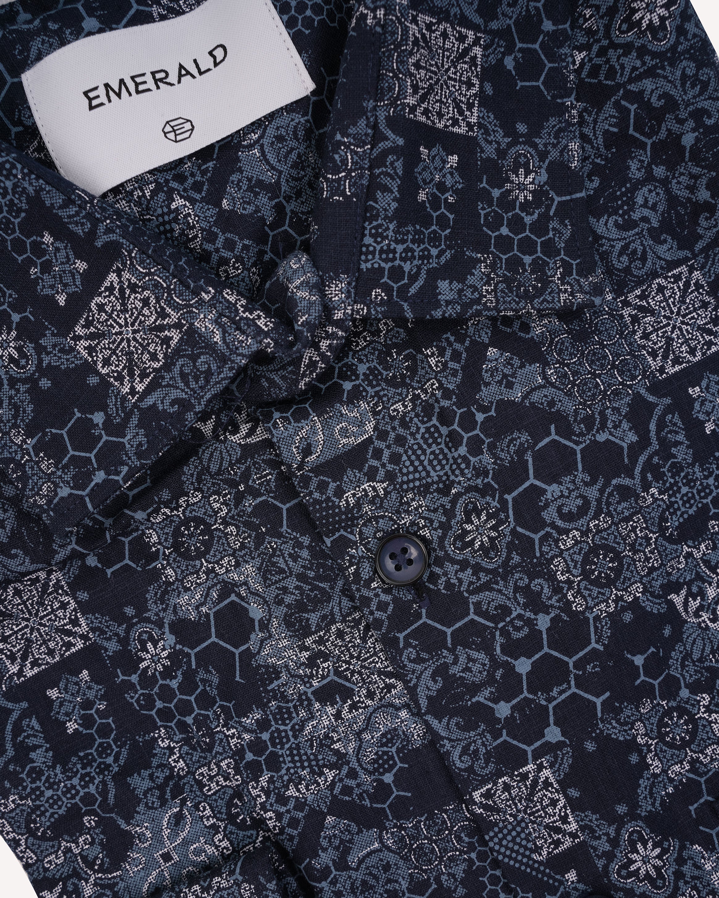 Emerald Casual Printed Slim Fit-Astral Aura