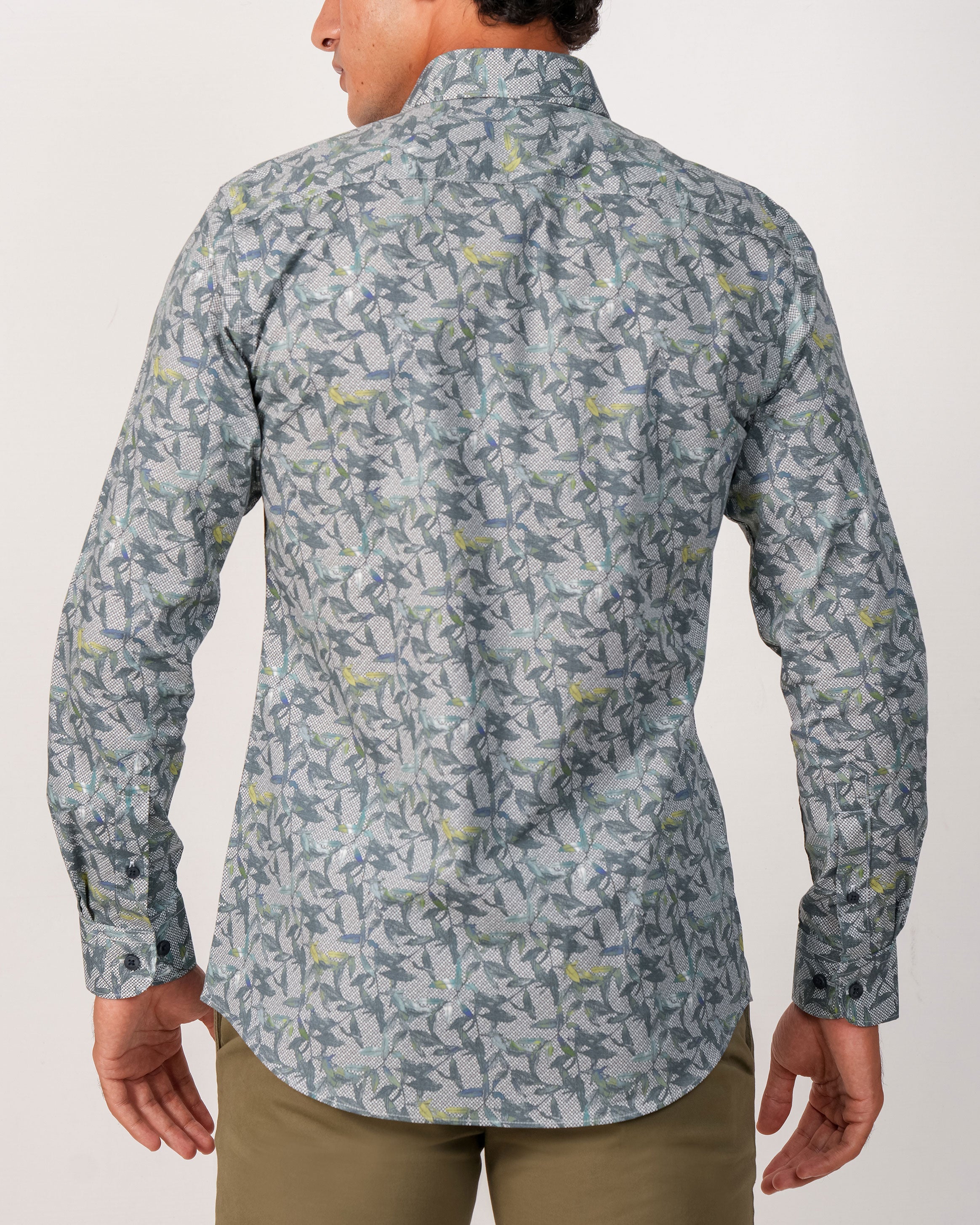 Emerald Evening Printed Slim Fit - Dark Blue