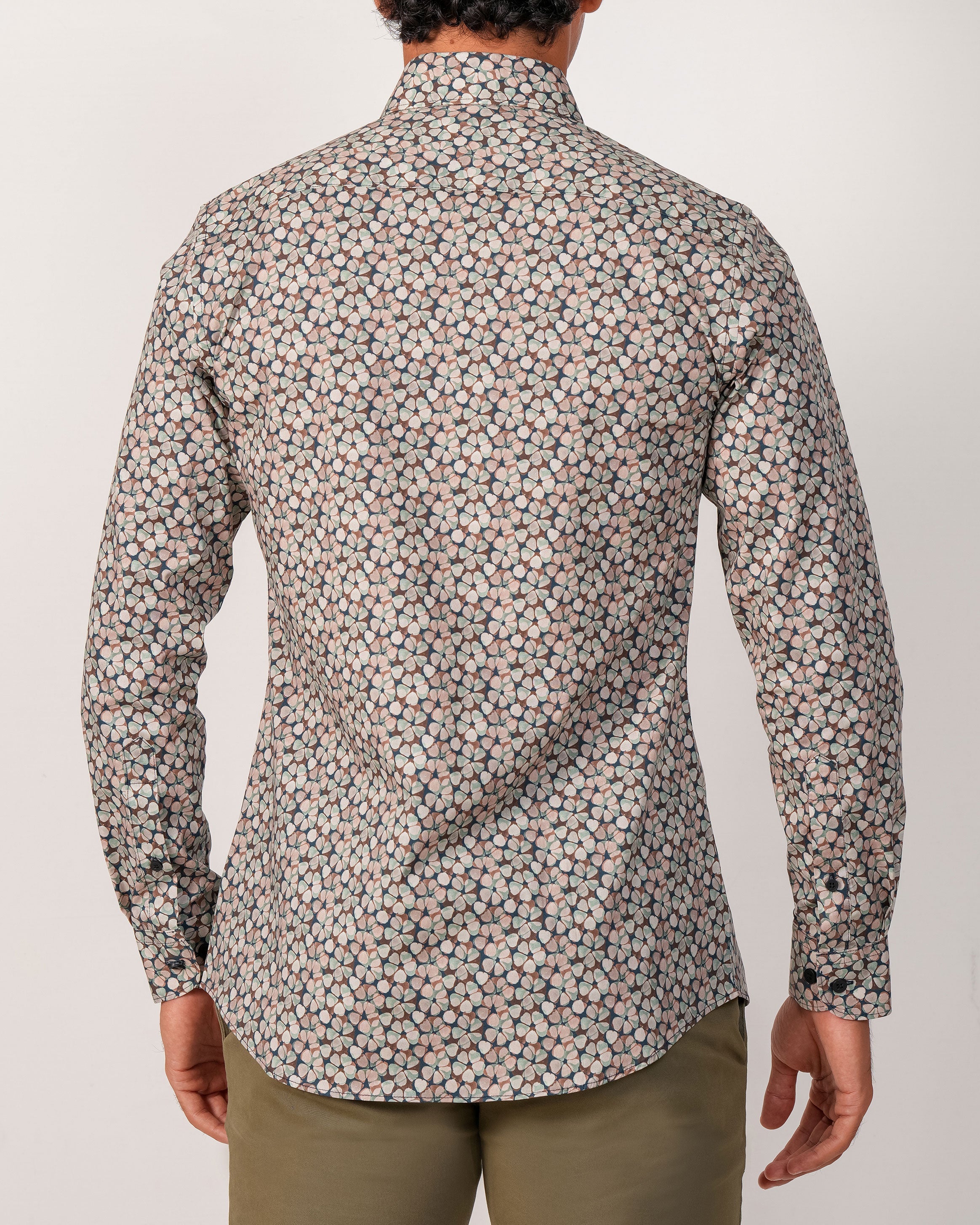 Emerald Evening Printed Slim Fit - Moroccan Blue