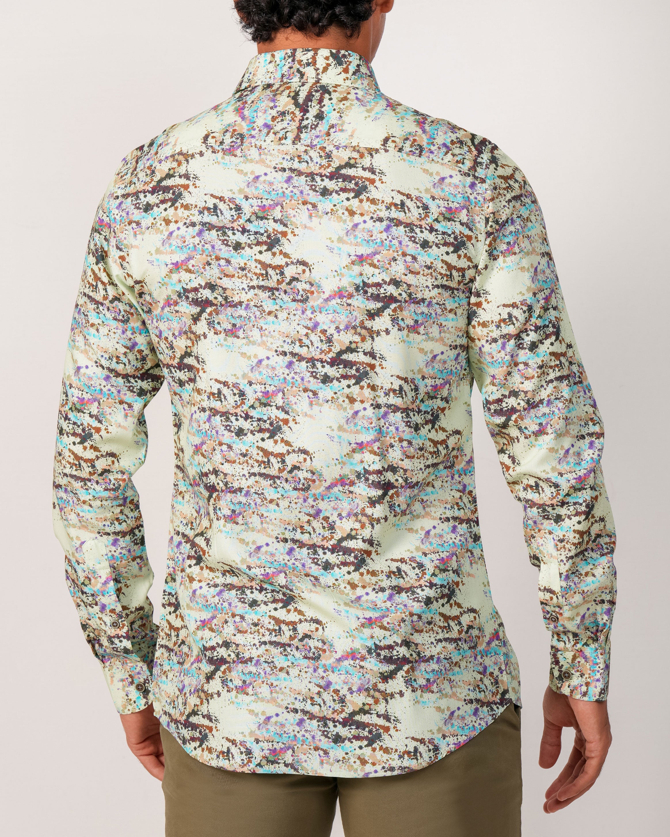 Emerald Evening Printed Slim Fit - Absinthe Green