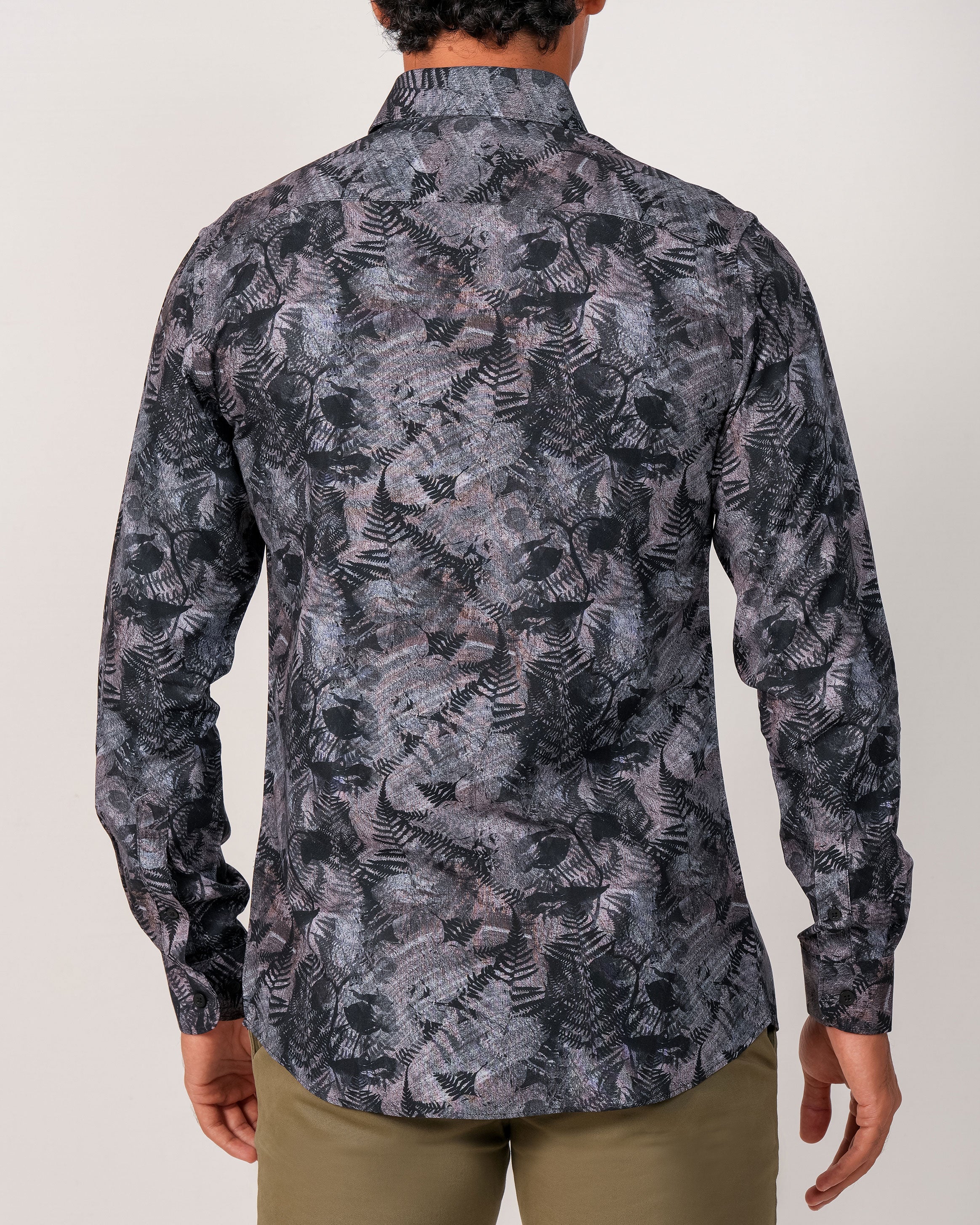 Emerald Evening Printed Slim Fit - Black