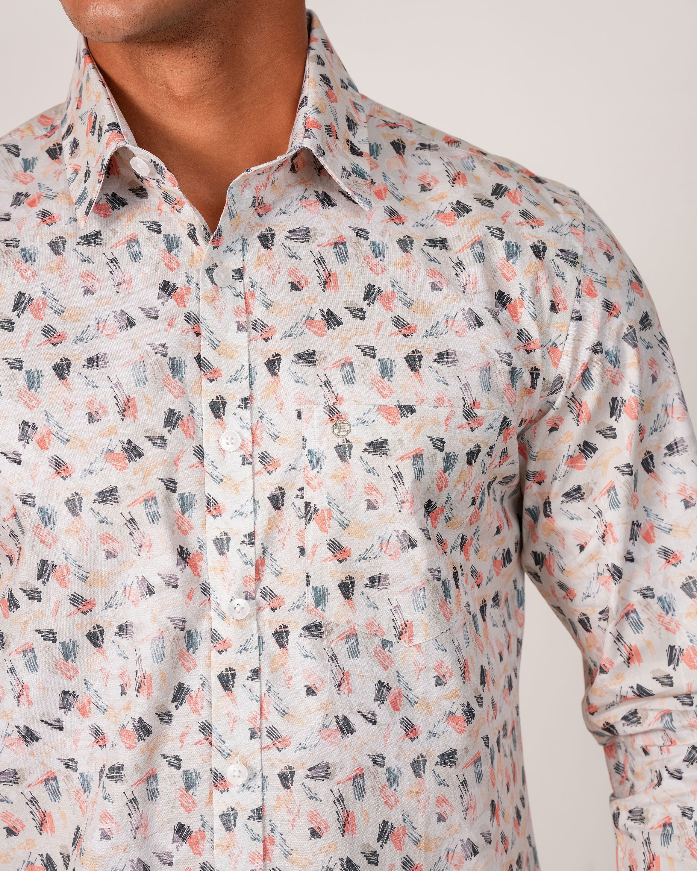 Emerald Evening Printed Slim Fit - Bright Marigold